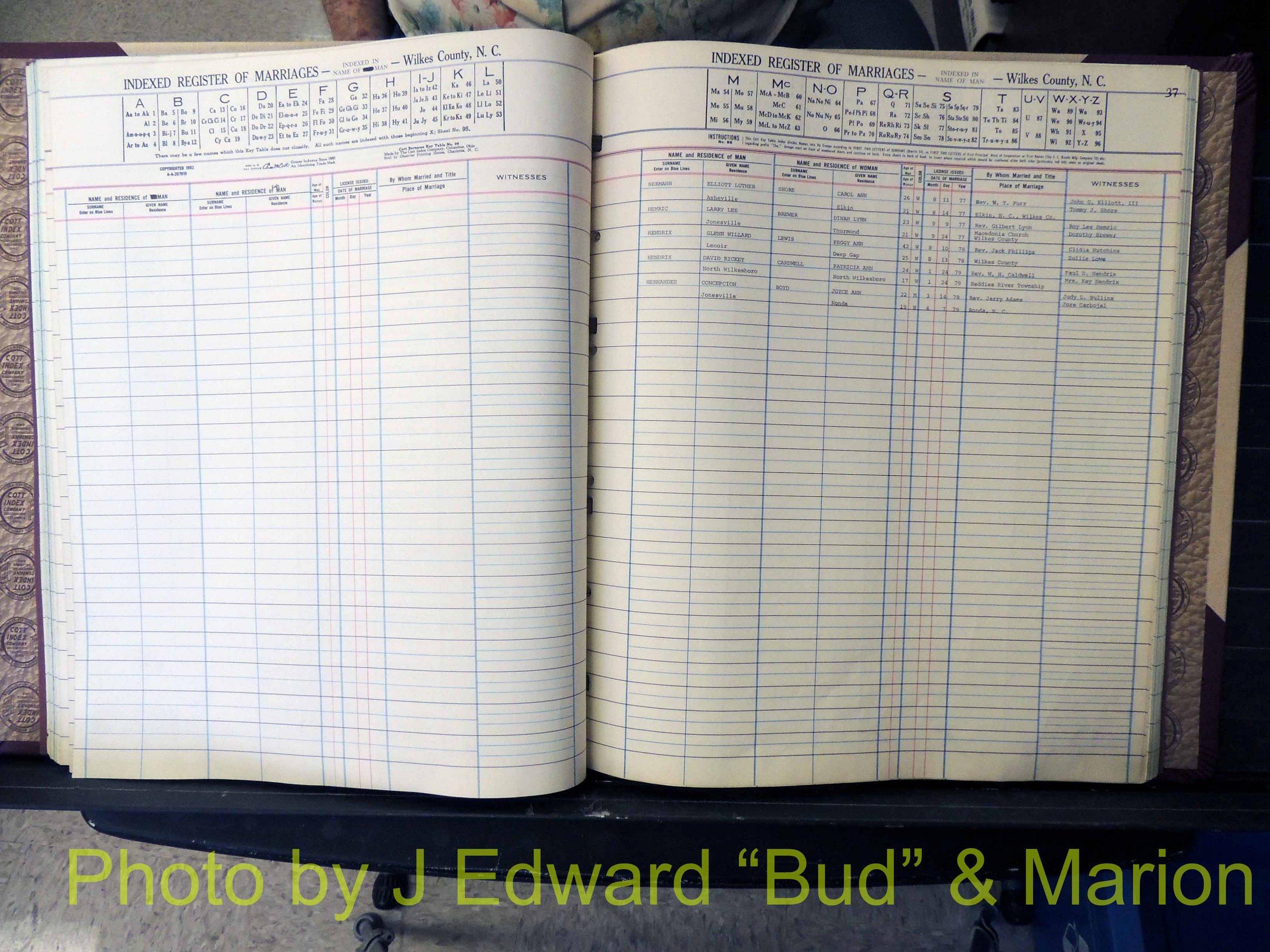 Wilkes Co, NC, Marriage Book 8, 1977-1978 (137).JPG