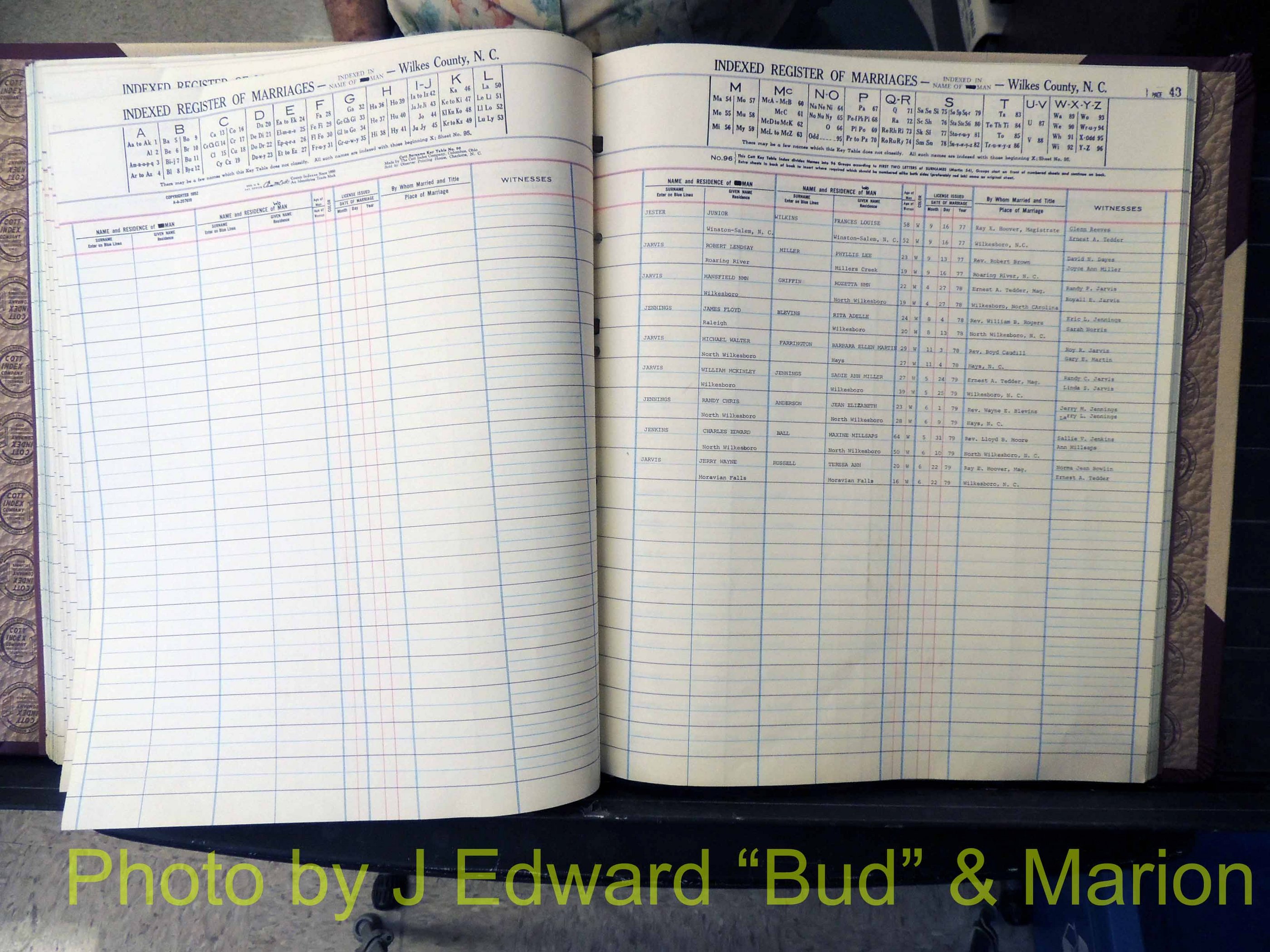 Wilkes Co, NC, Marriage Book 8, 1977-1978 (142).JPG