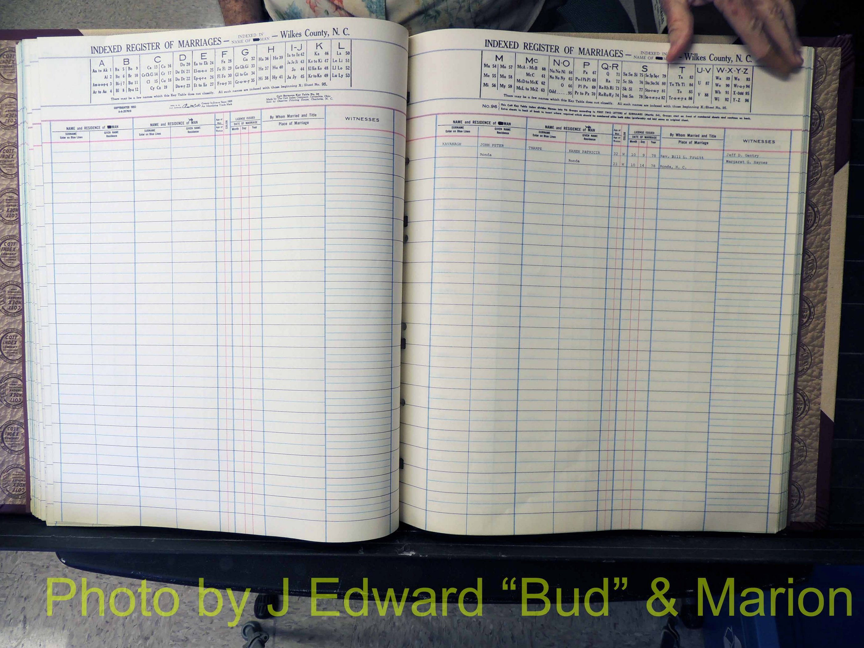 Wilkes Co, NC, Marriage Book 8, 1977-1978 (145).JPG