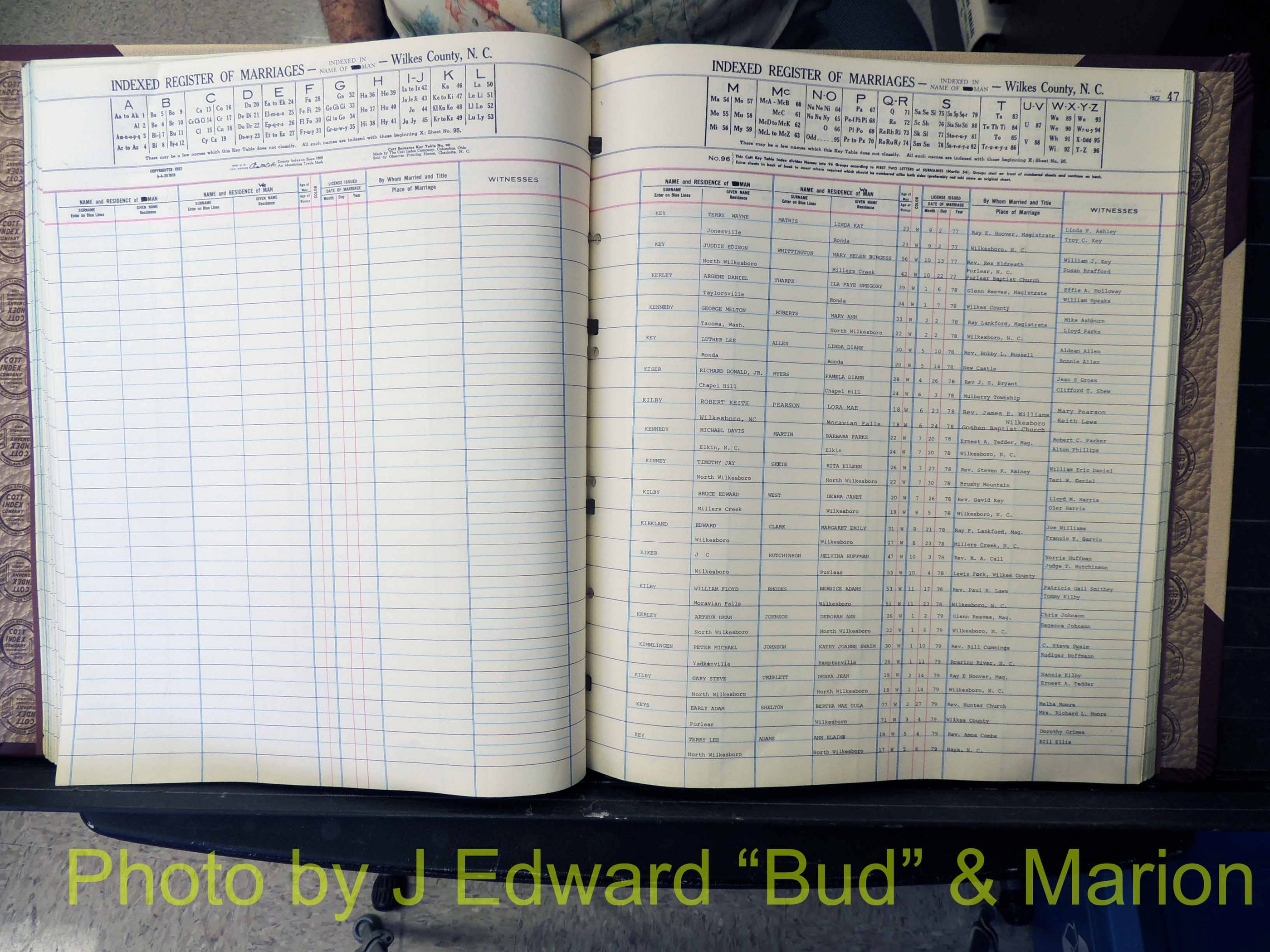 Wilkes Co, NC, Marriage Book 8, 1977-1978 (146).JPG