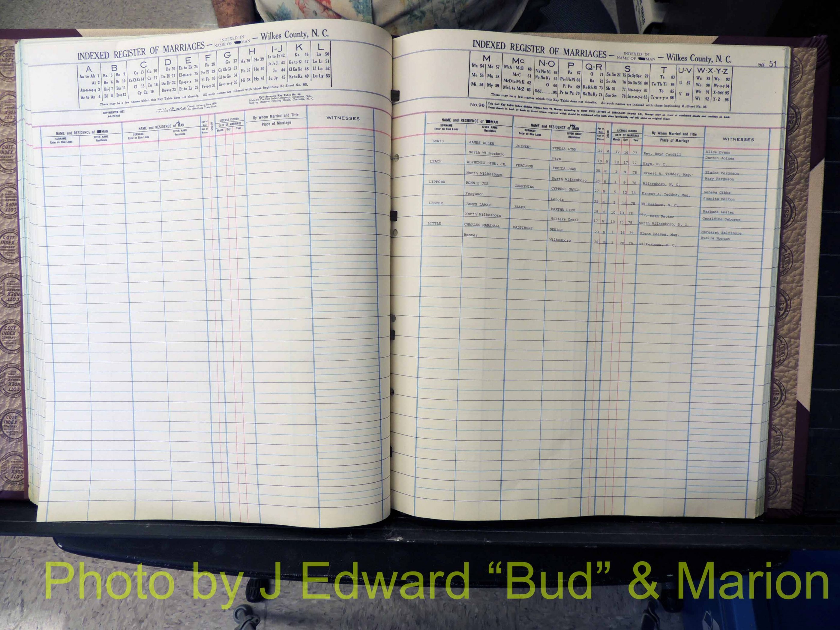 Wilkes Co, NC, Marriage Book 8, 1977-1978 (150).JPG
