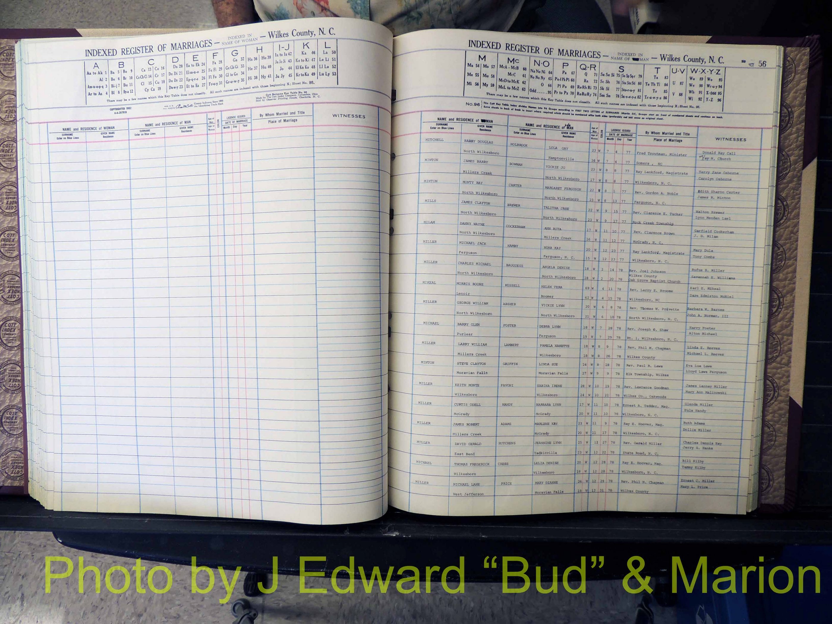Wilkes Co, NC, Marriage Book 8, 1977-1978 (155).JPG
