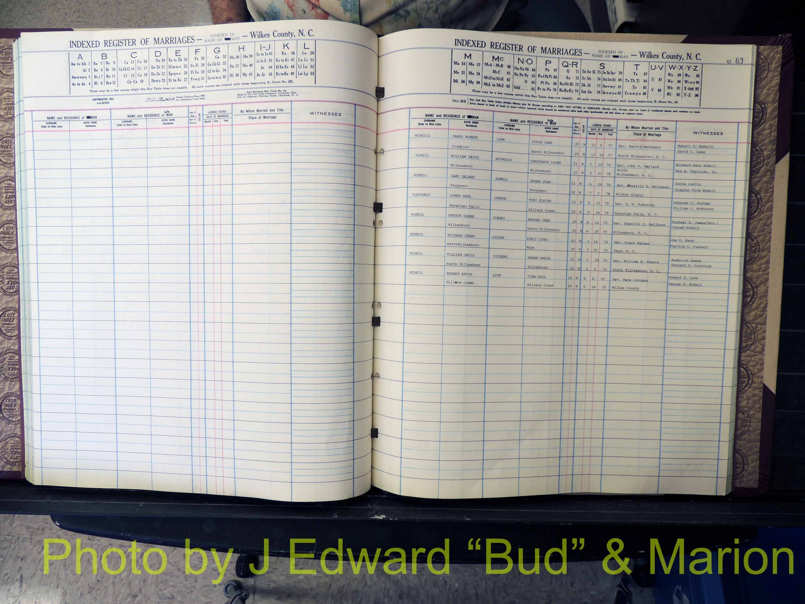 Wilkes Co, NC, Marriage Book 8, 1977-1978 (161).JPG