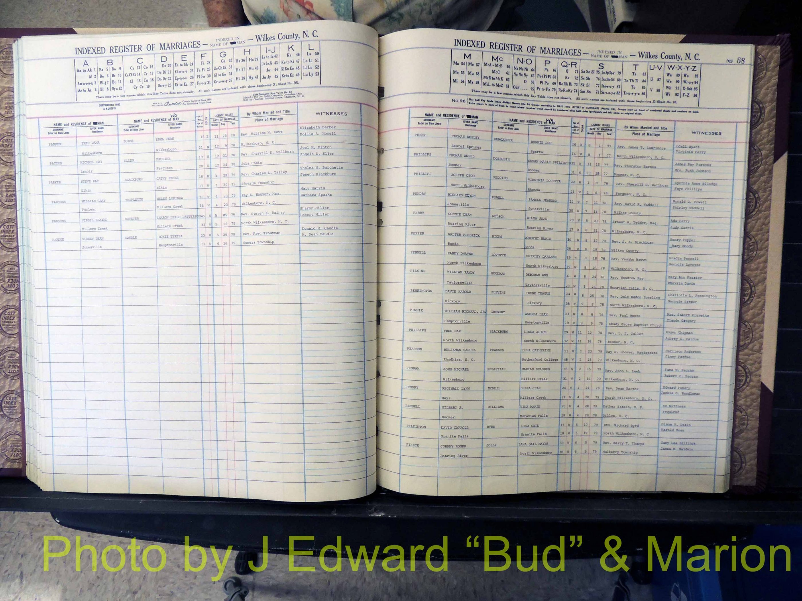 Wilkes Co, NC, Marriage Book 8, 1977-1978 (166).JPG