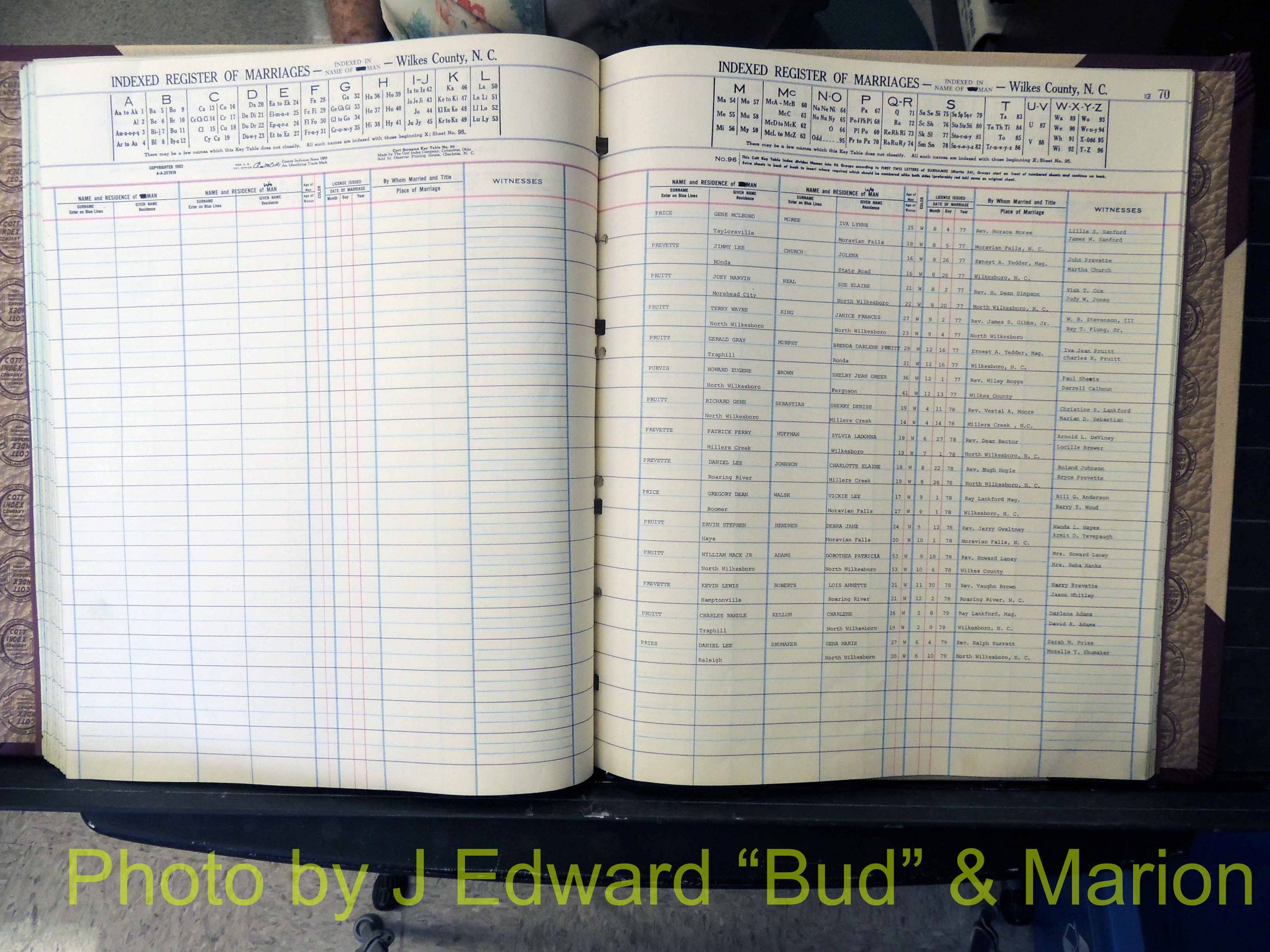 Wilkes Co, NC, Marriage Book 8, 1977-1978 (168).JPG