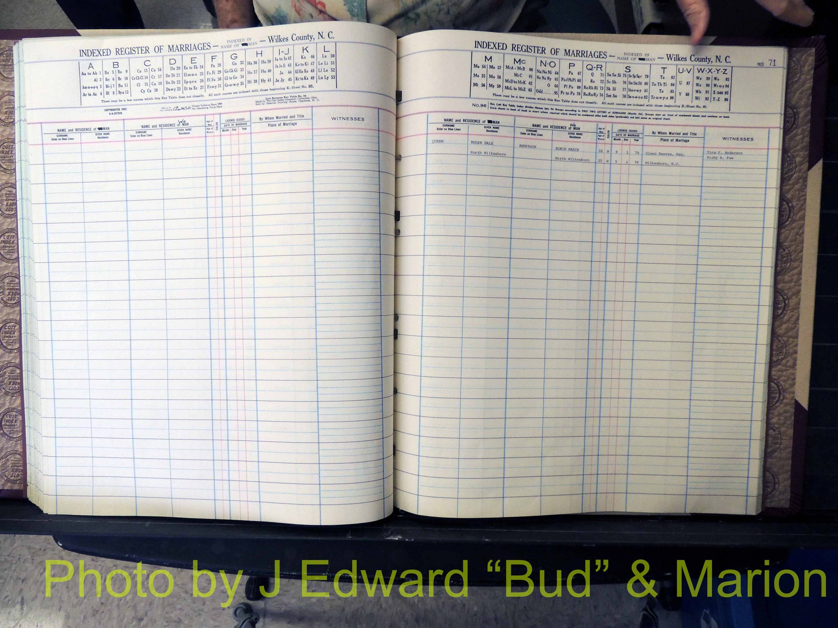Wilkes Co, NC, Marriage Book 8, 1977-1978 (169).JPG