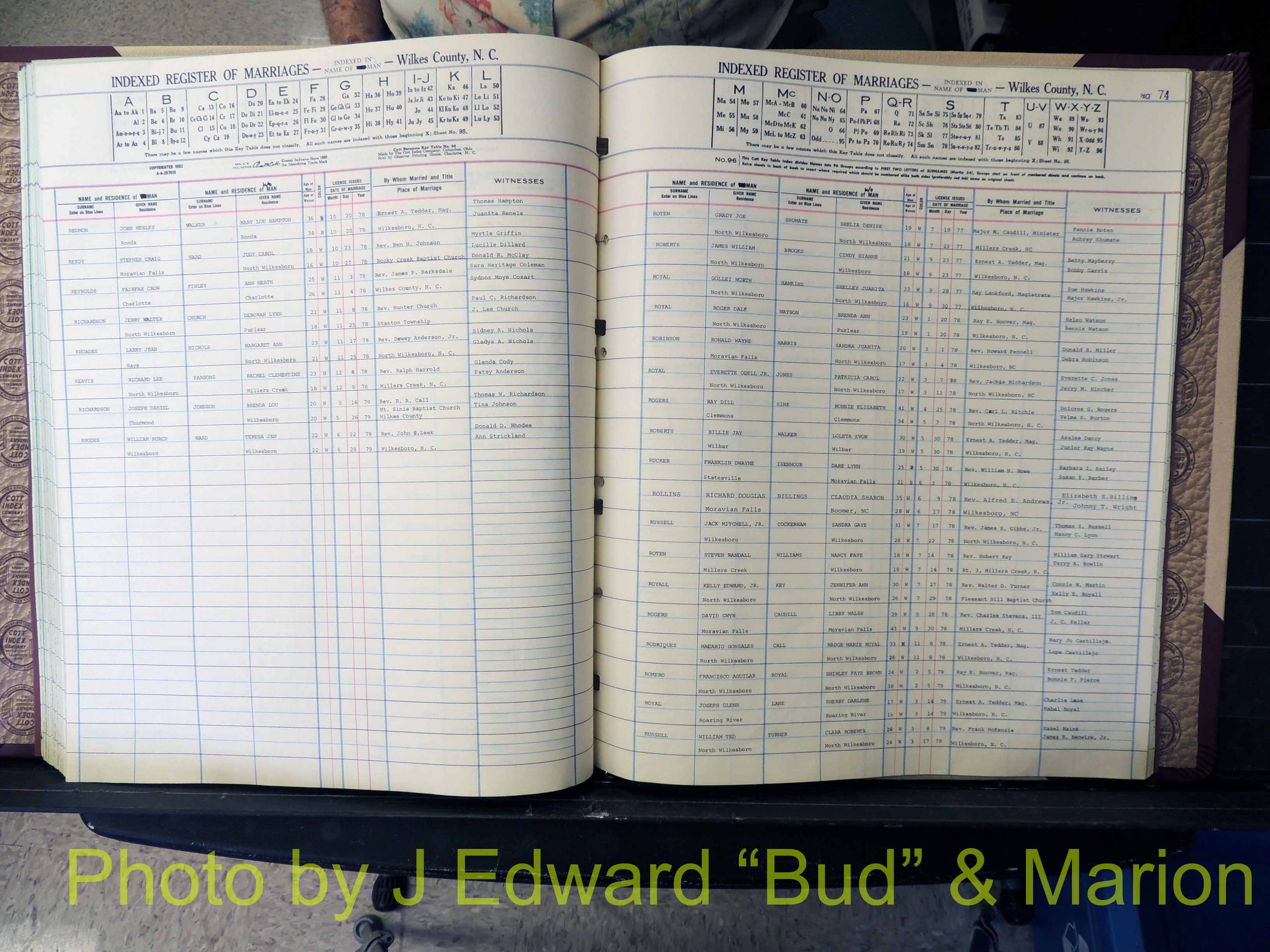 Wilkes Co, NC, Marriage Book 8, 1977-1978 (172).JPG