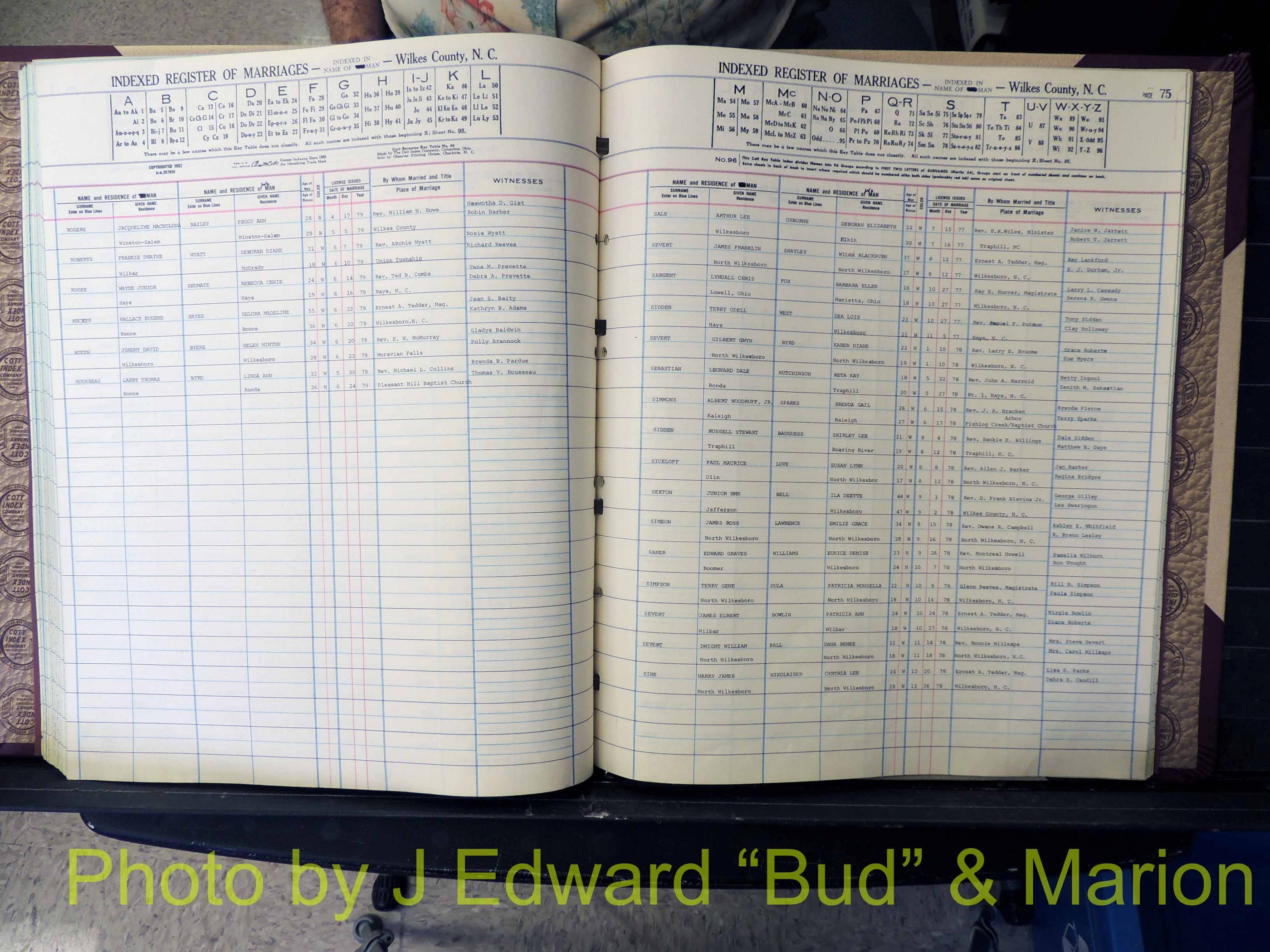 Wilkes Co, NC, Marriage Book 8, 1977-1978 (173).JPG