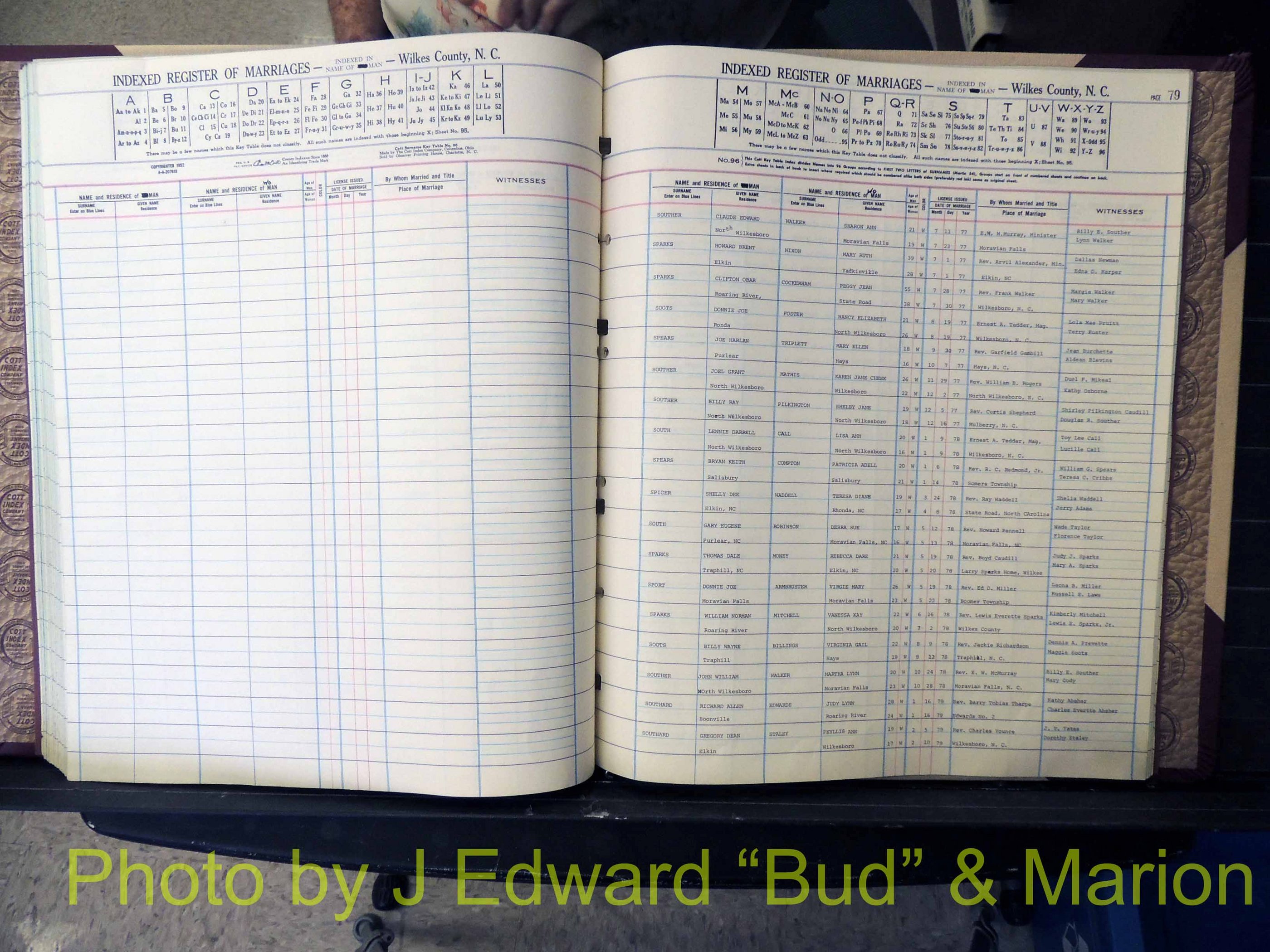 Wilkes Co, NC, Marriage Book 8, 1977-1978 (177).JPG