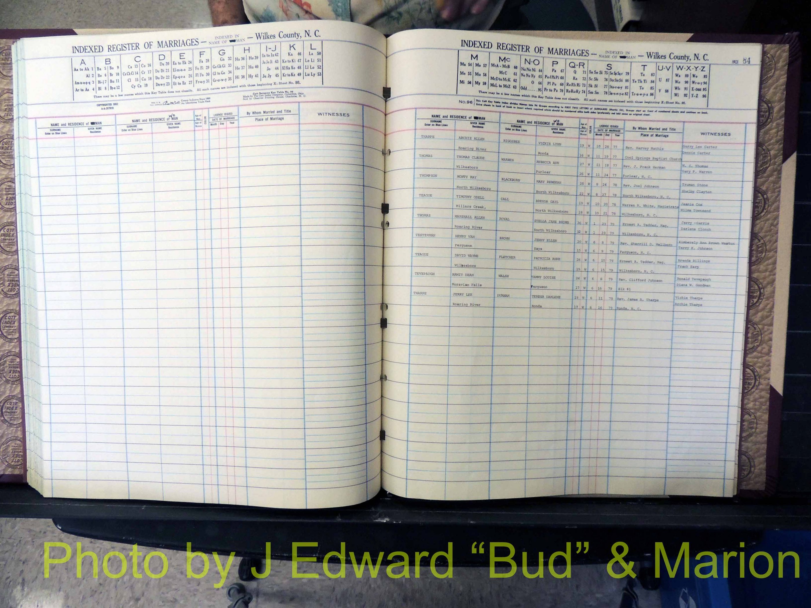 Wilkes Co, NC, Marriage Book 8, 1977-1978 (182).JPG