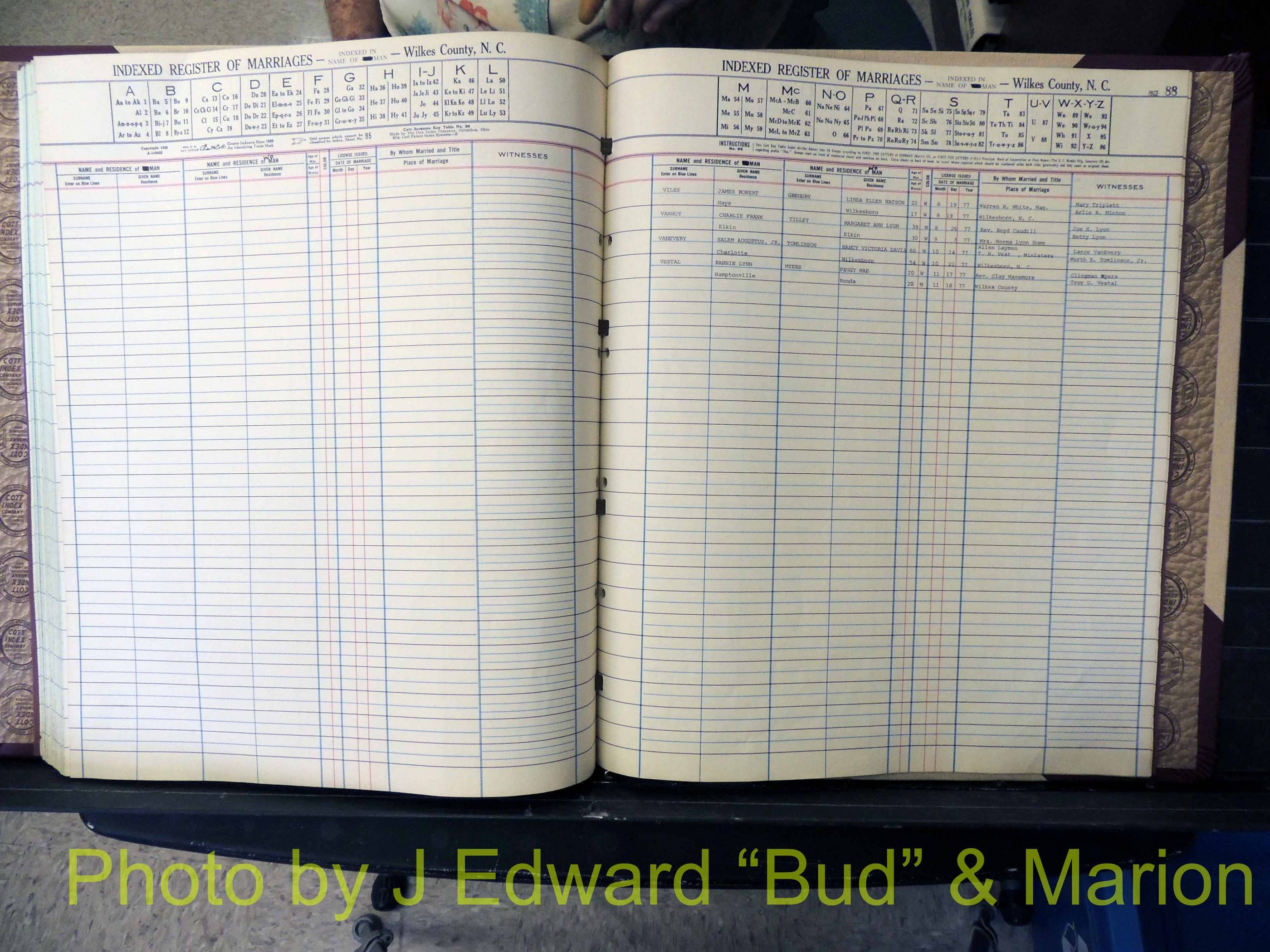 Wilkes Co, NC, Marriage Book 8, 1977-1978 (184).JPG