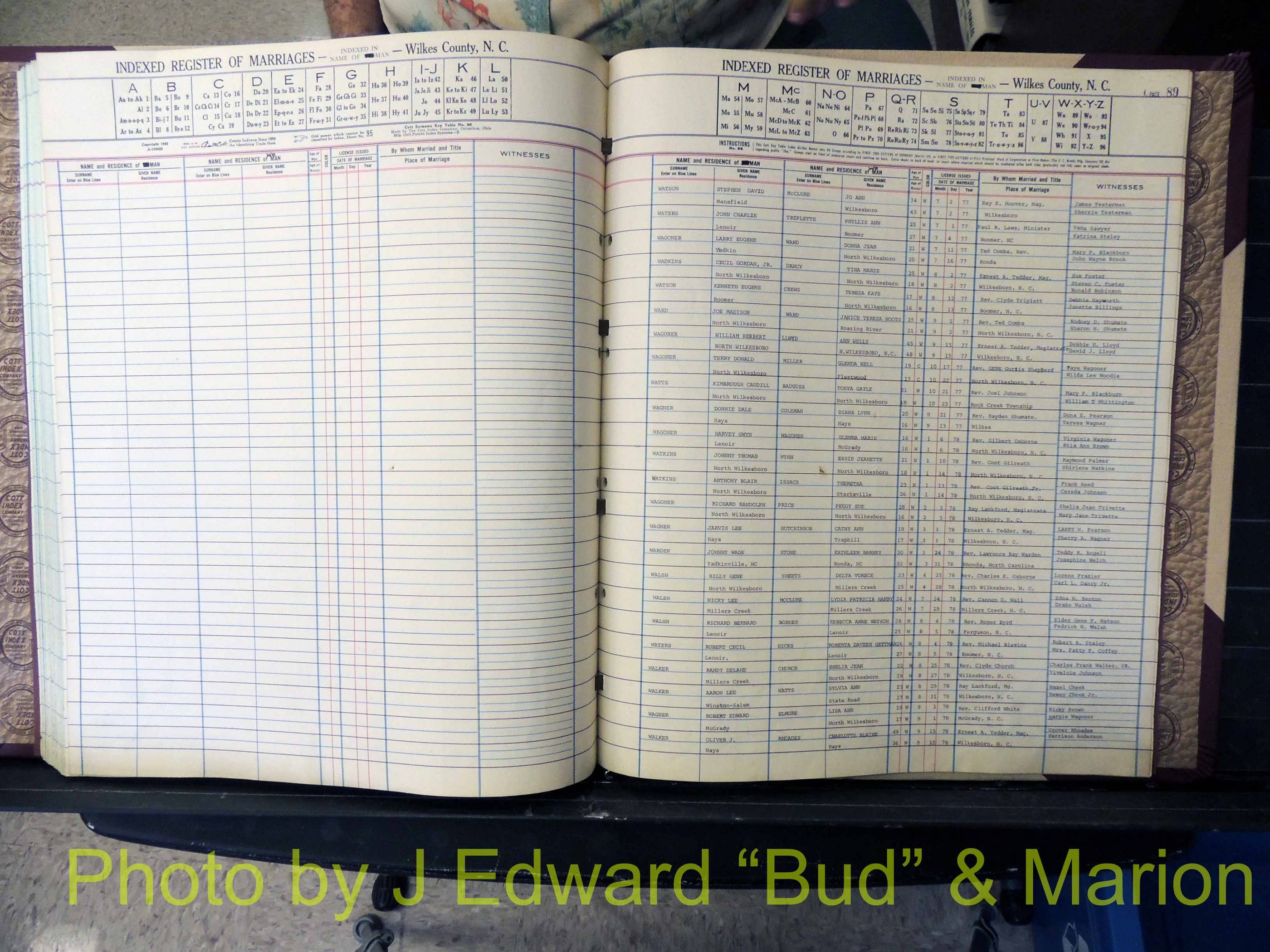 Wilkes Co, NC, Marriage Book 8, 1977-1978 (185).JPG