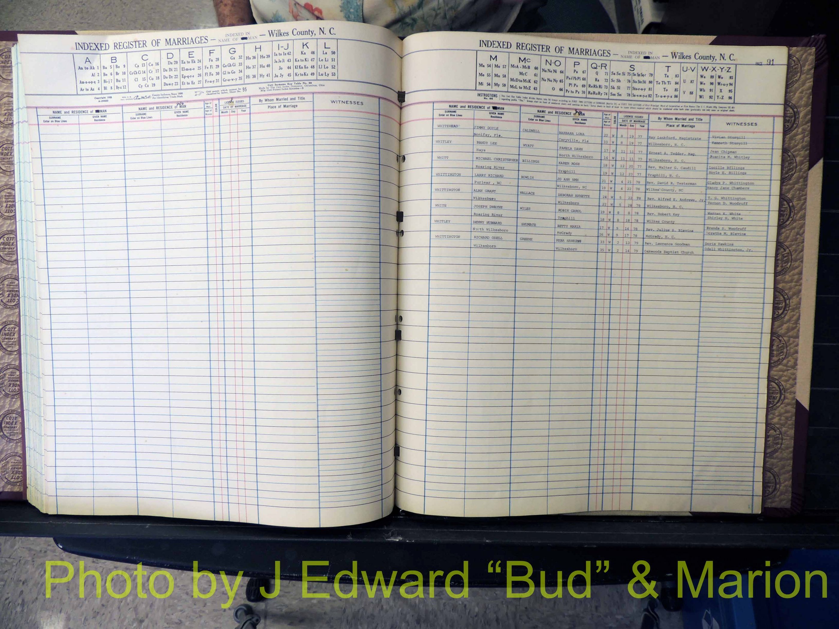 Wilkes Co, NC, Marriage Book 8, 1977-1978 (187).JPG
