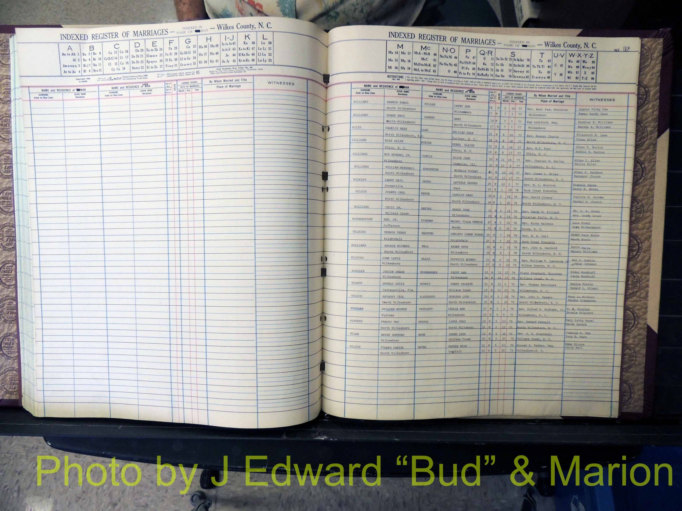 Wilkes Co, NC, Marriage Book 8, 1977-1978 (188).JPG