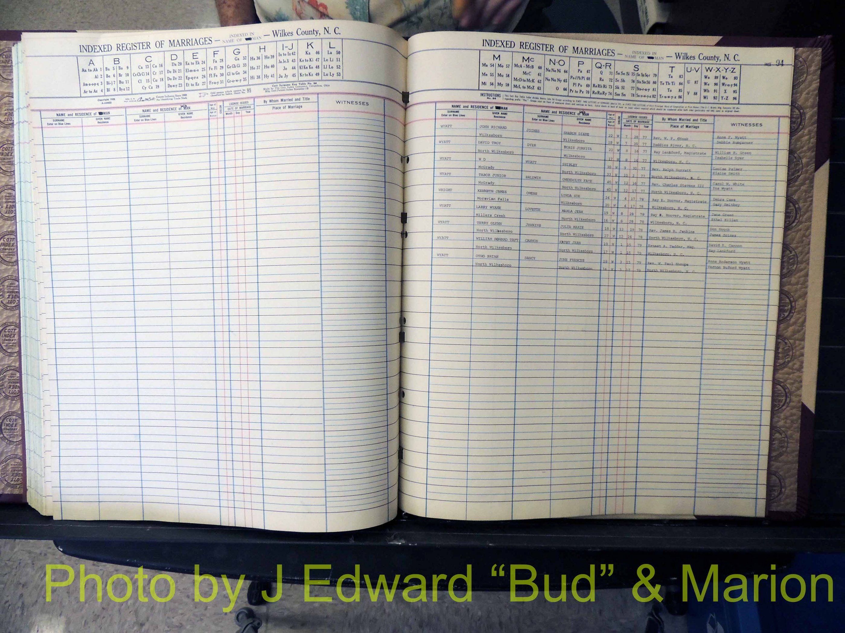 Wilkes Co, NC, Marriage Book 8, 1977-1978 (190).JPG