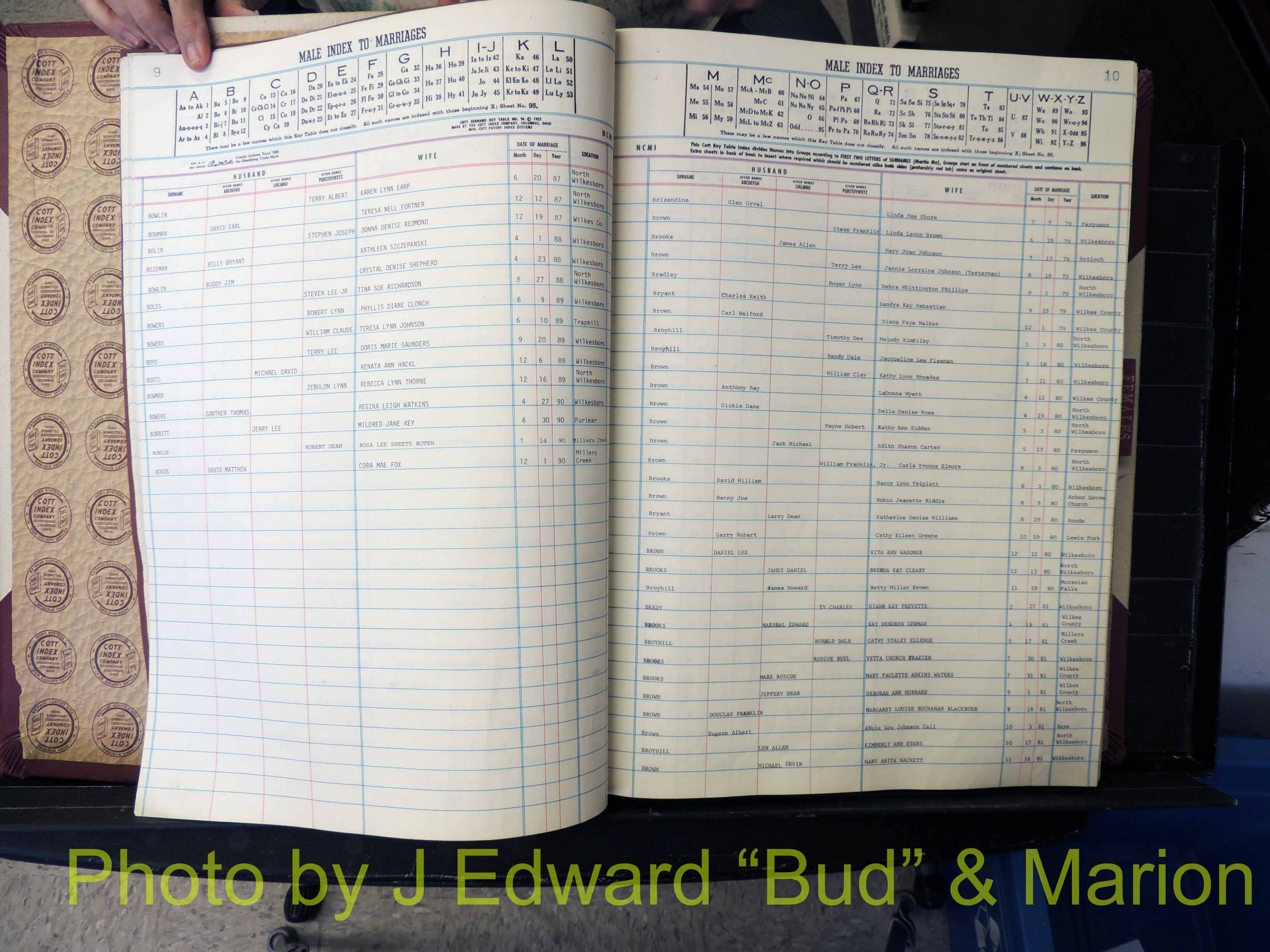 Wilkes Co, NC, Marriage Book 9, 1979-1991 (114).JPG