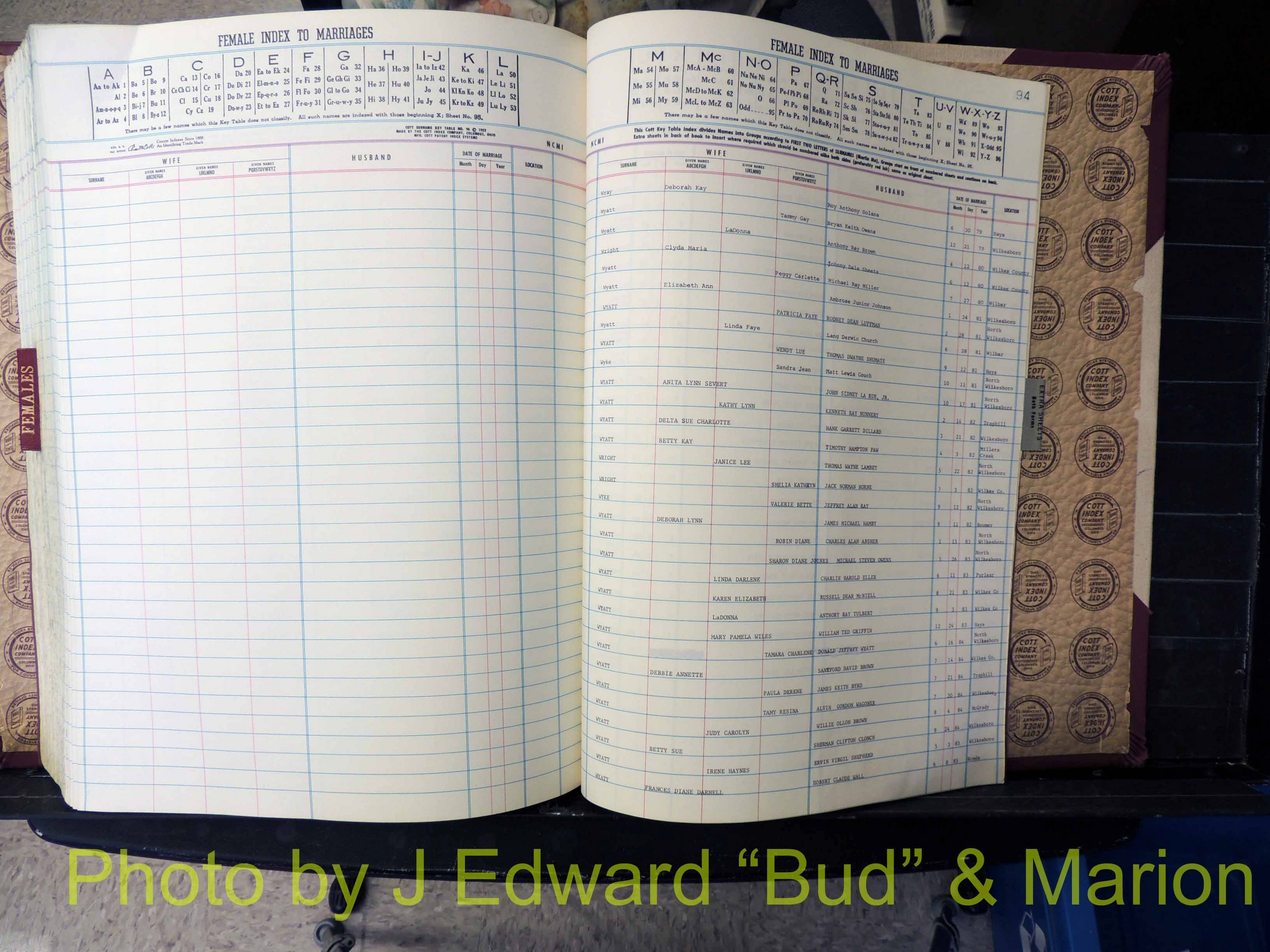 Wilkes Co, NC, Marriage Book 9, 1979-1991 (386).JPG
