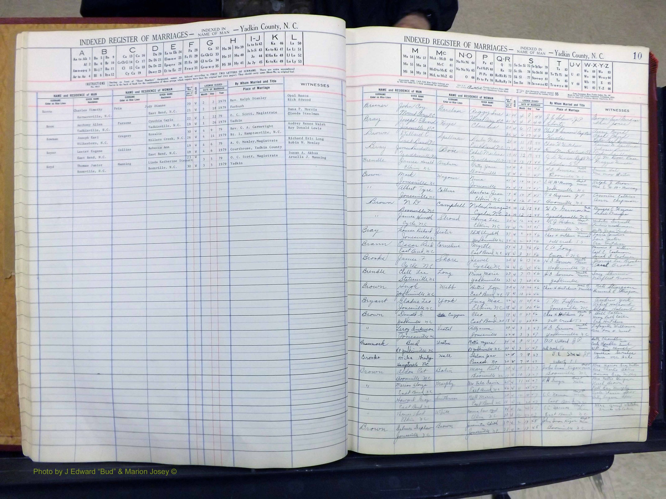 Yadkin Co, NC, Marriage Book 6, 1944-1979 (117).JPG