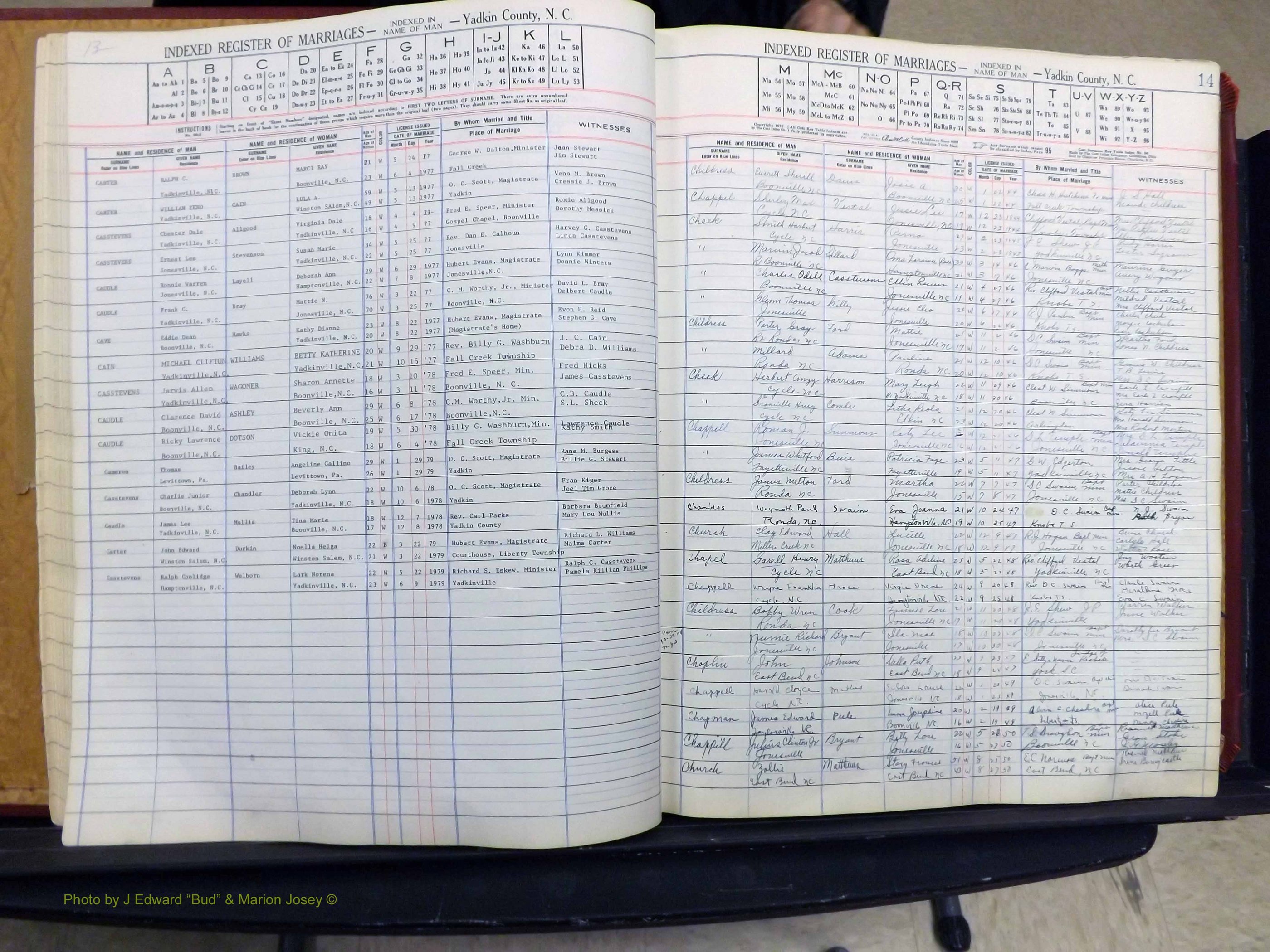Yadkin Co, NC, Marriage Book 6, 1944-1979 (131).JPG