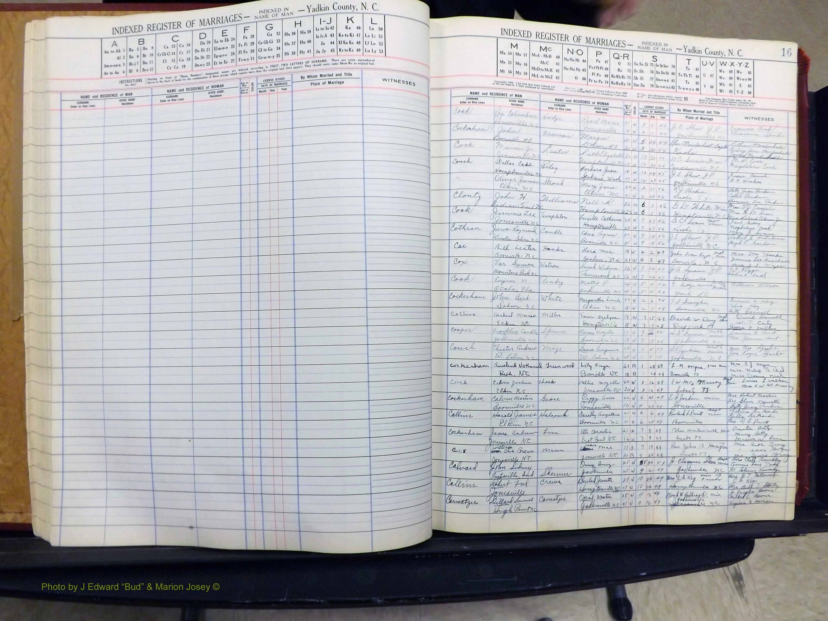 Yadkin Co, NC, Marriage Book 6, 1944-1979 (136).JPG