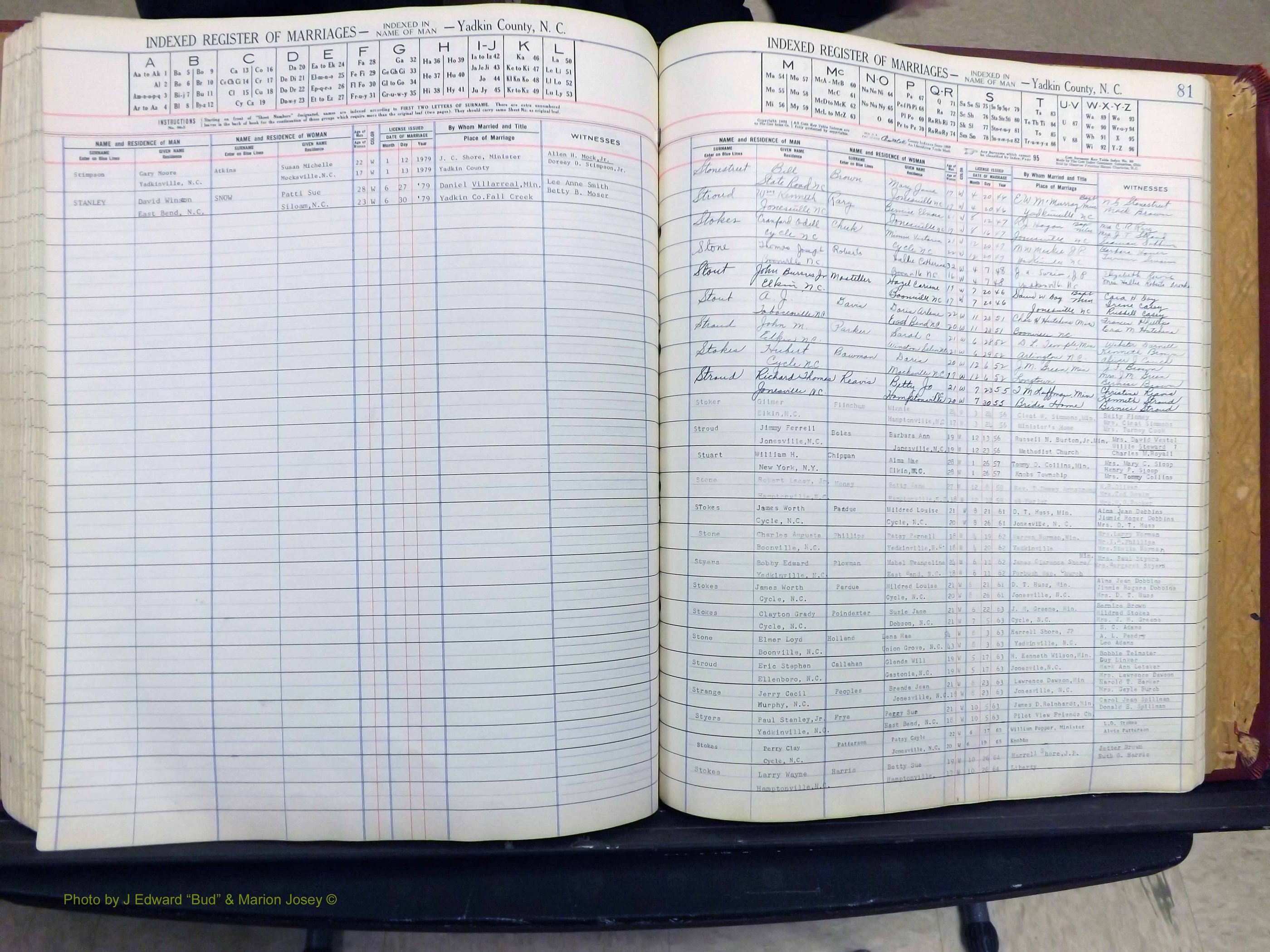 Yadkin Co, NC, Marriage Book 6, 1944-1979 (274).JPG