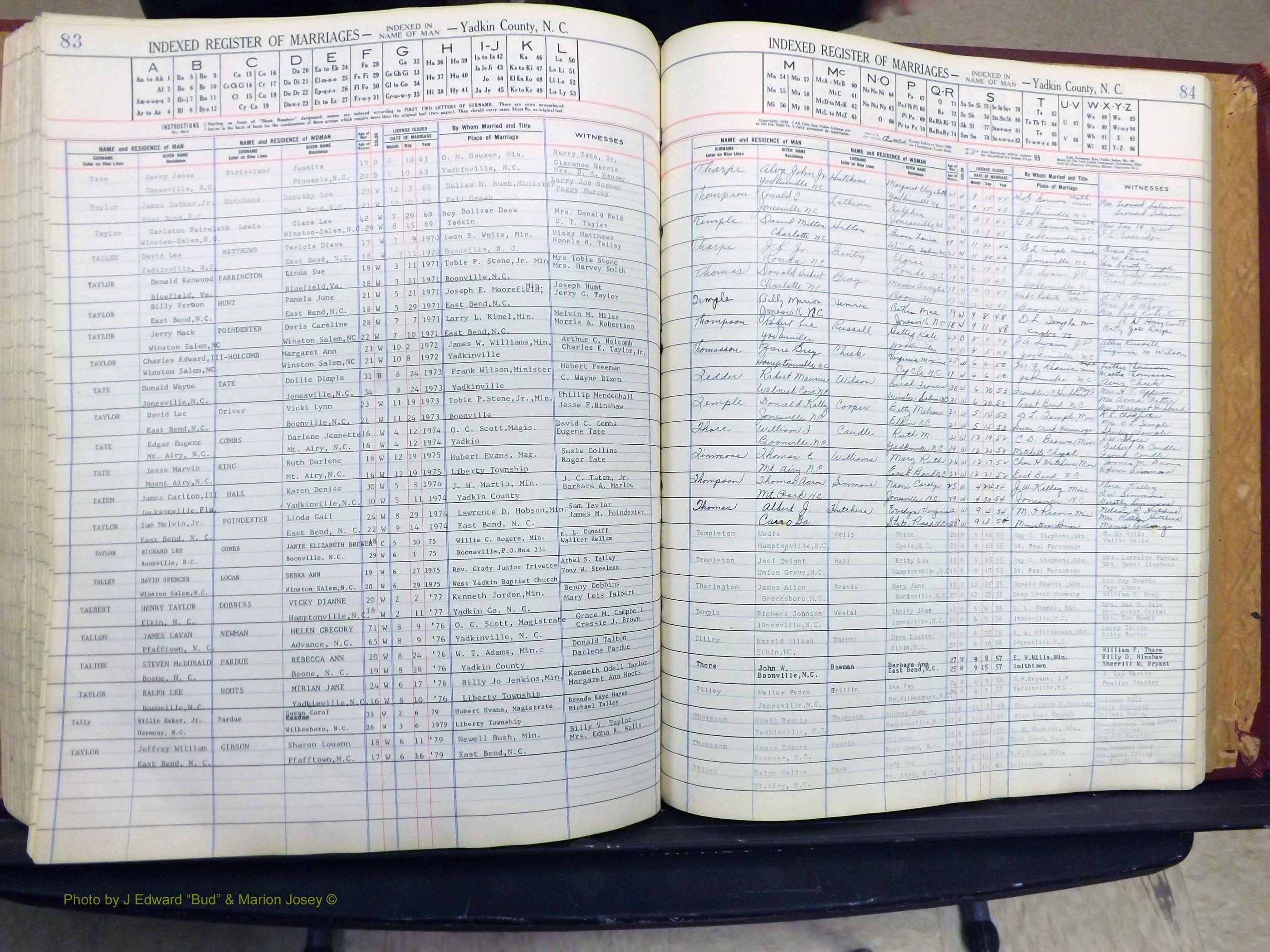 Yadkin Co, NC, Marriage Book 6, 1944-1979 (278).JPG