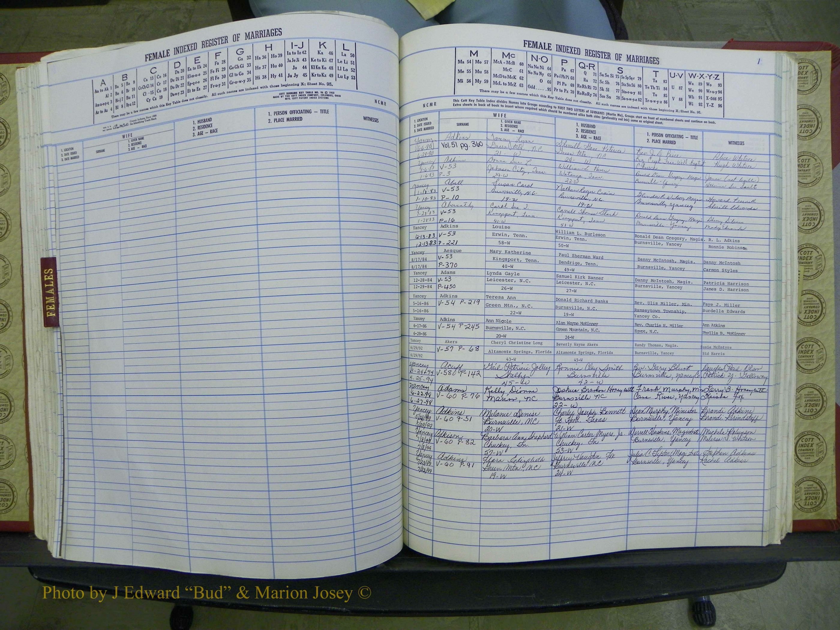 Yancey Co, NC Marriages, 1979-1999, A-Z (157).JPG