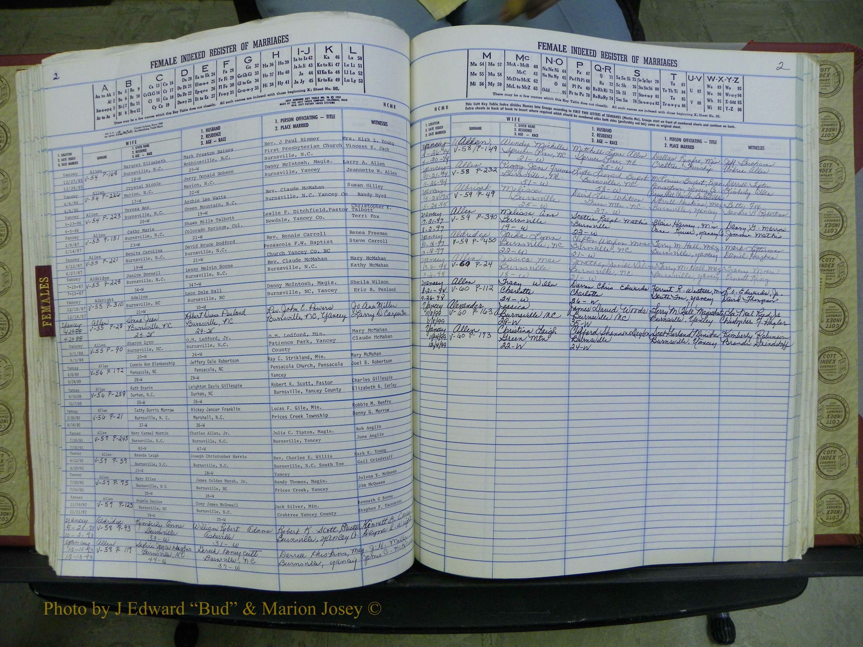 Yancey Co, NC Marriages, 1979-1999, A-Z (158).JPG