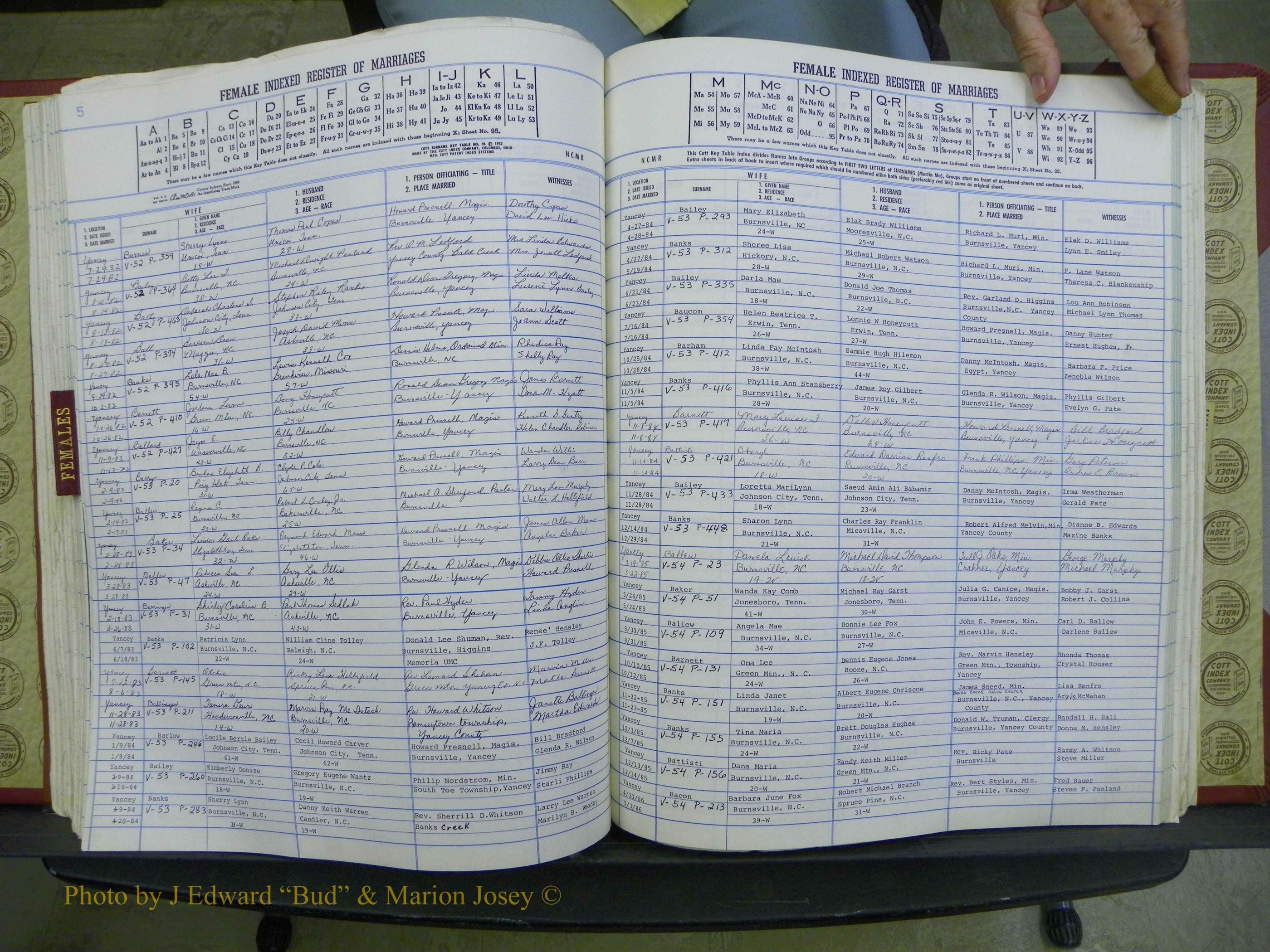 Yancey Co, NC Marriages, 1979-1999, A-Z (164).JPG