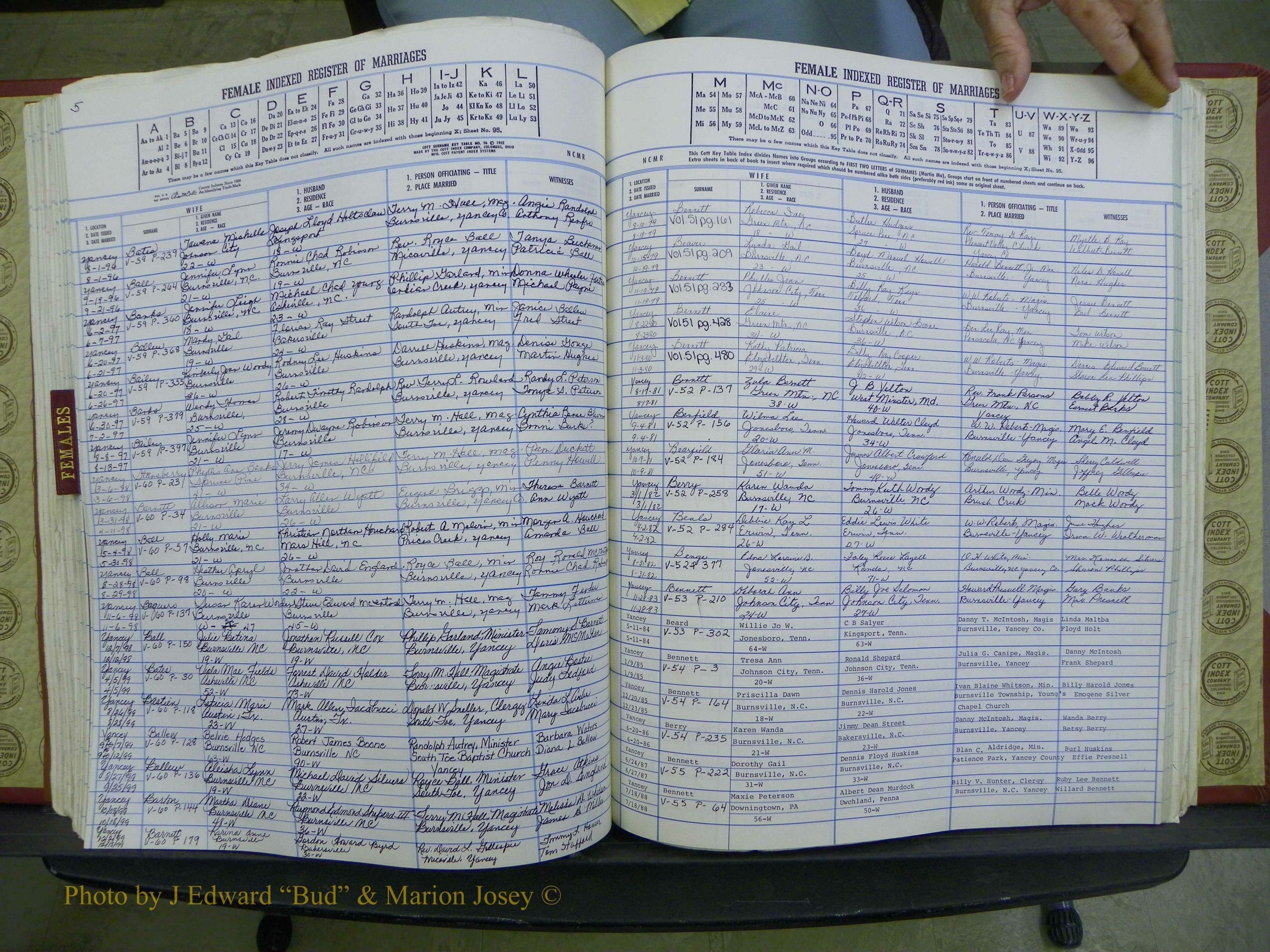 Yancey Co, NC Marriages, 1979-1999, A-Z (166).JPG