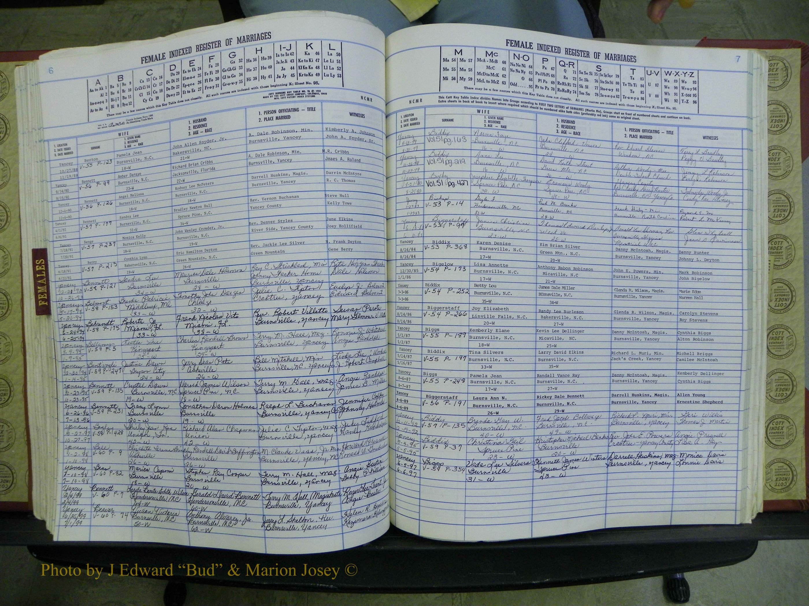 Yancey Co, NC Marriages, 1979-1999, A-Z (167).JPG