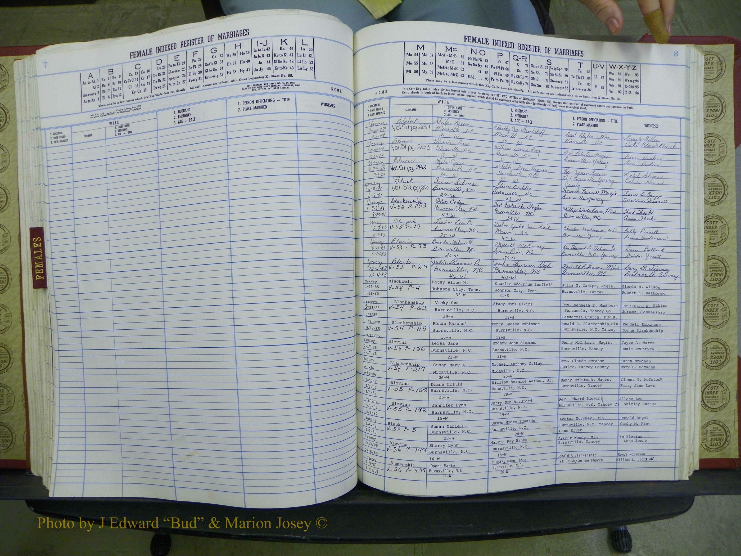 Yancey Co, NC Marriages, 1979-1999, A-Z (168).JPG