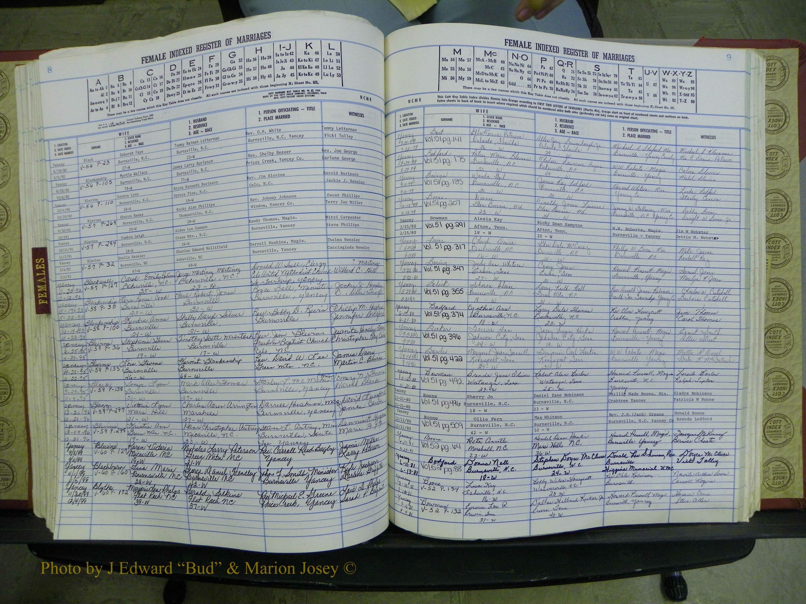 Yancey Co, NC Marriages, 1979-1999, A-Z (169).JPG