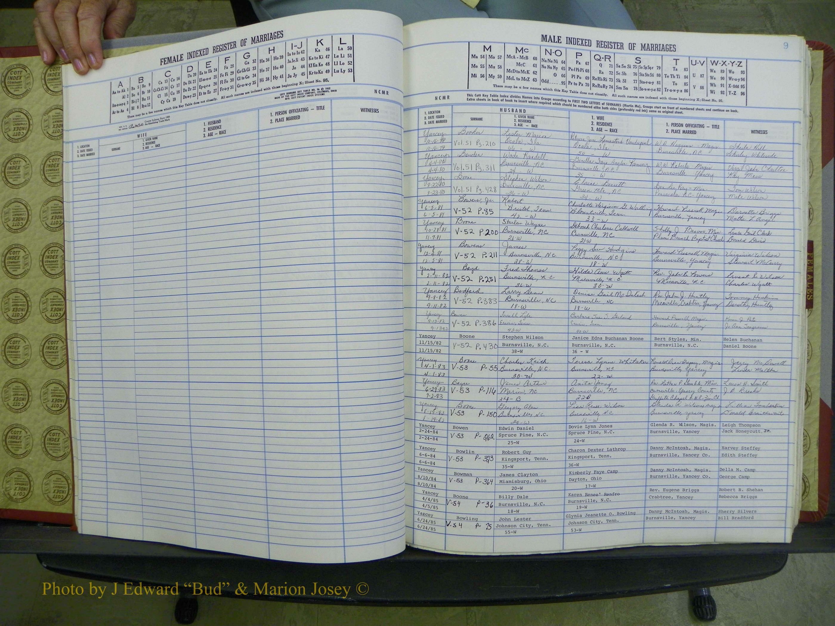 Yancey Co, NC Marriages, 1979-1999, A-Z (17).JPG