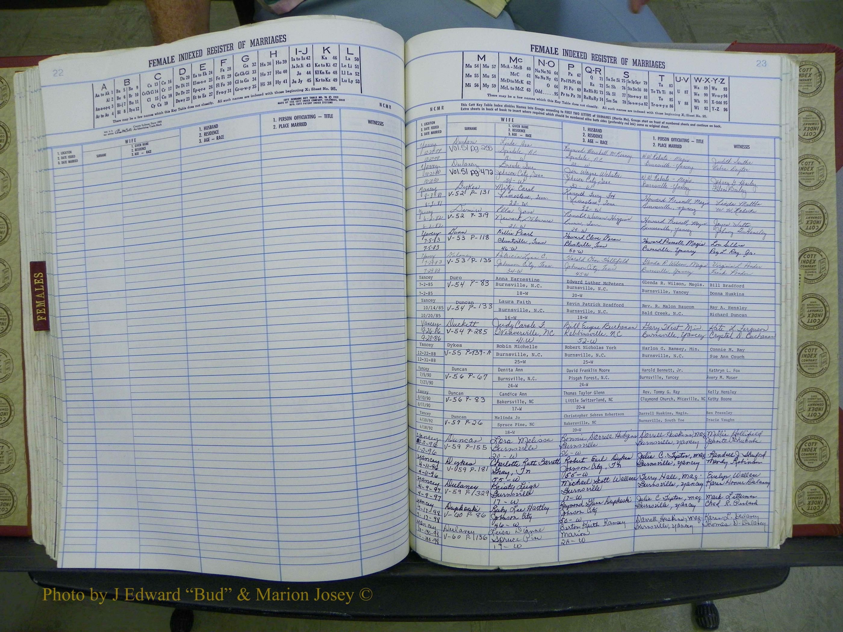 Yancey Co, NC Marriages, 1979-1999, A-Z (193).JPG