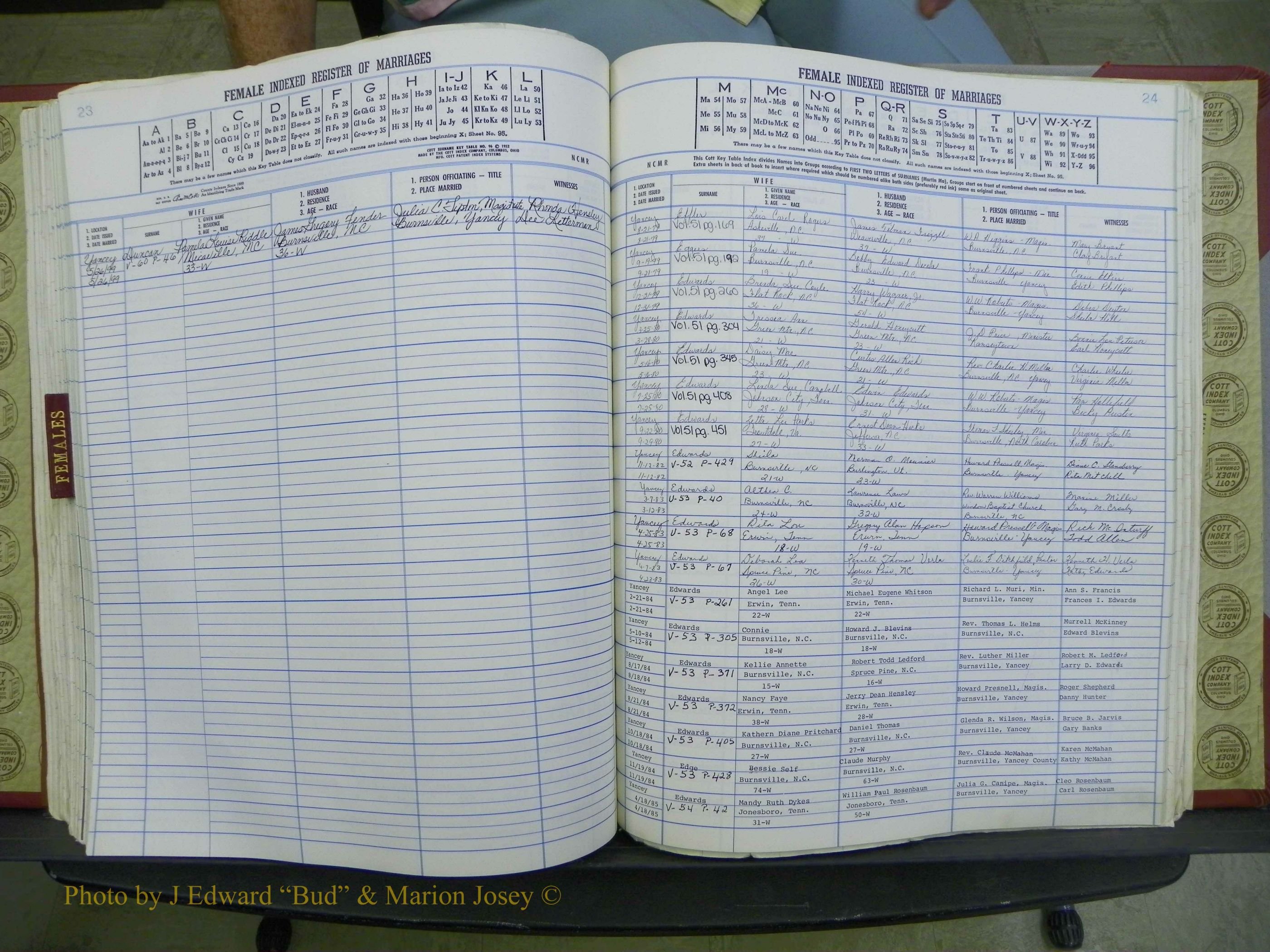 Yancey Co, NC Marriages, 1979-1999, A-Z (194).JPG