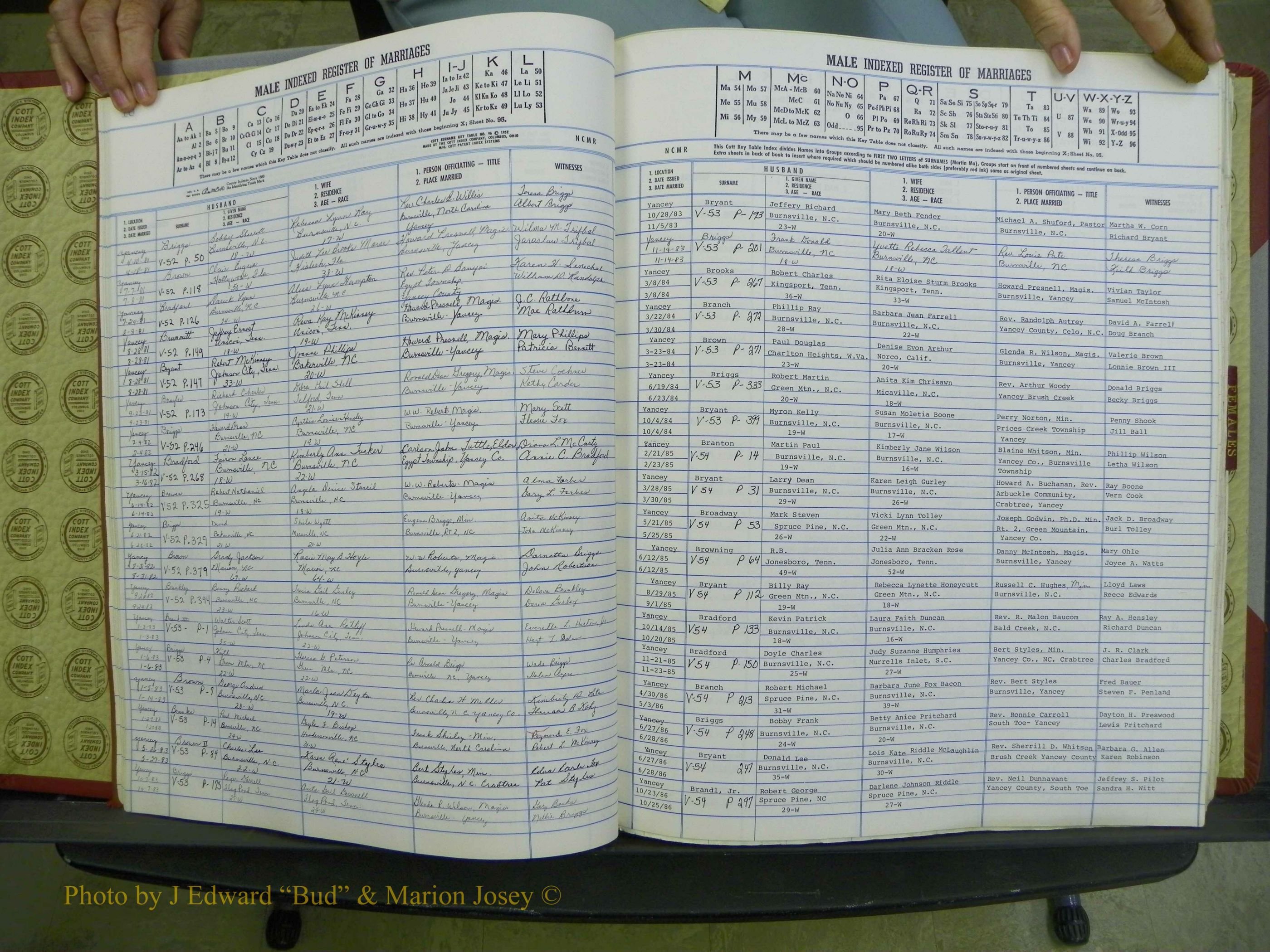 Yancey Co, NC Marriages, 1979-1999, A-Z (20).JPG