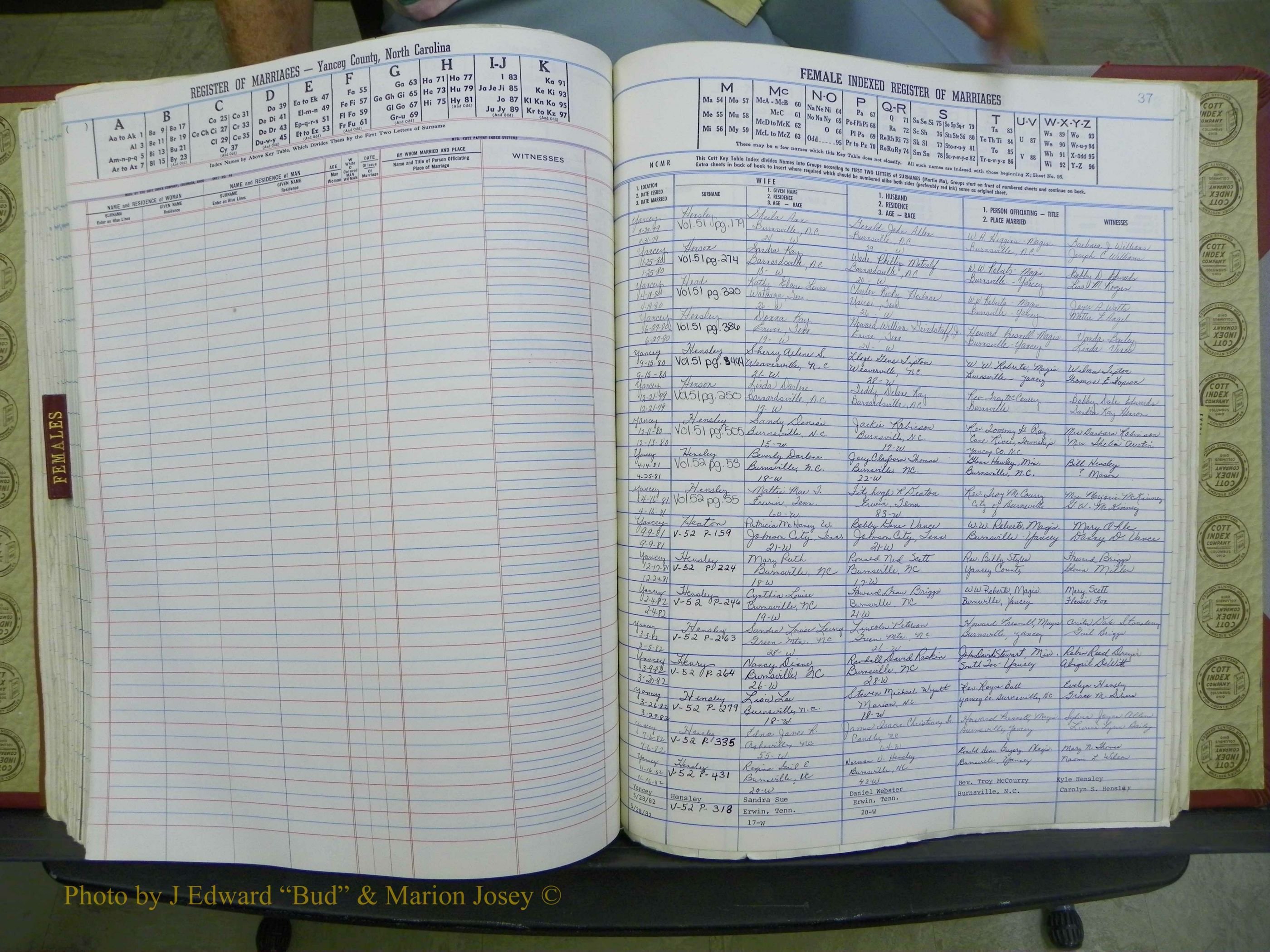 Yancey Co, NC Marriages, 1979-1999, A-Z (213).JPG