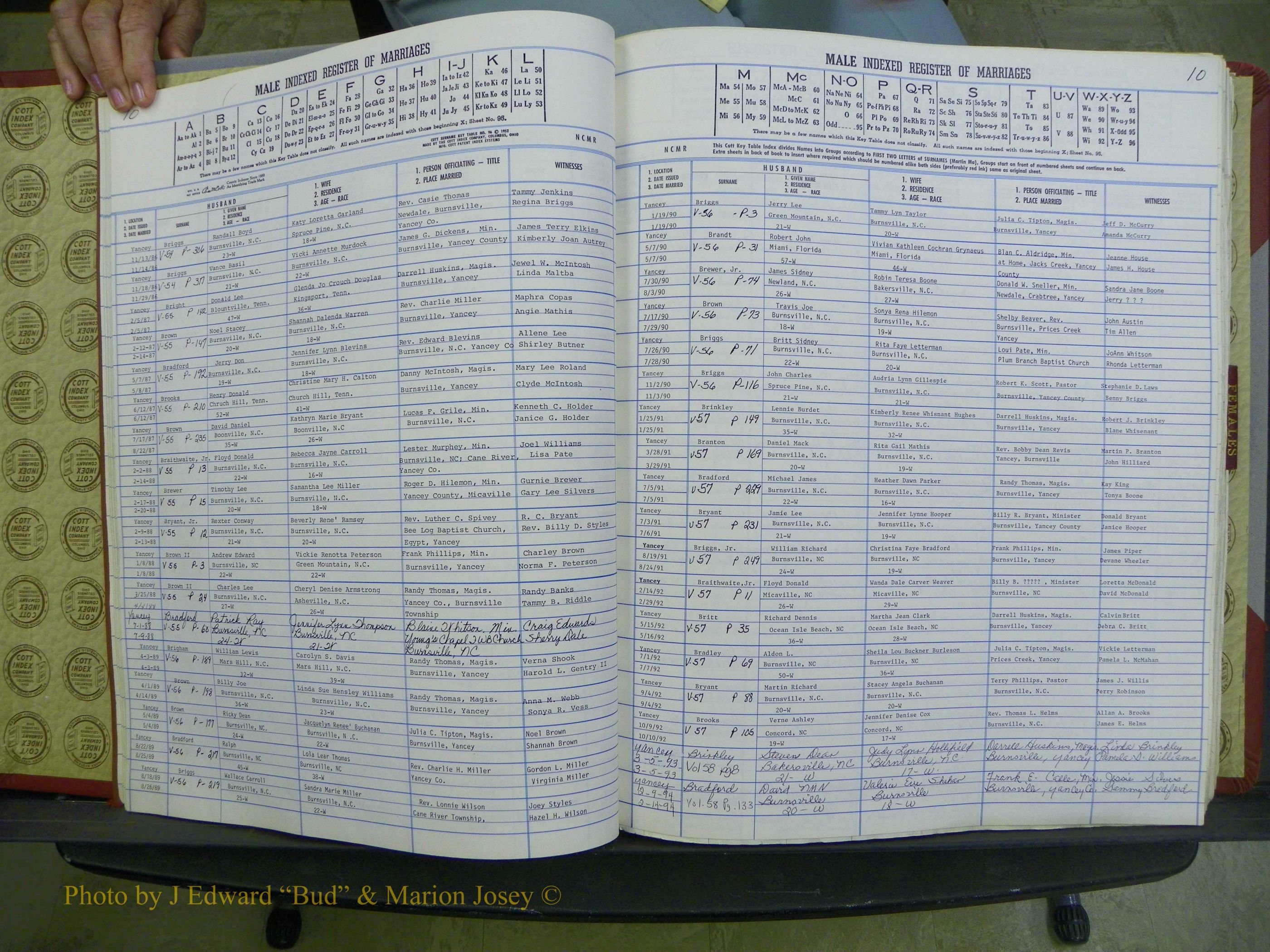 Yancey Co, NC Marriages, 1979-1999, A-Z (22).JPG