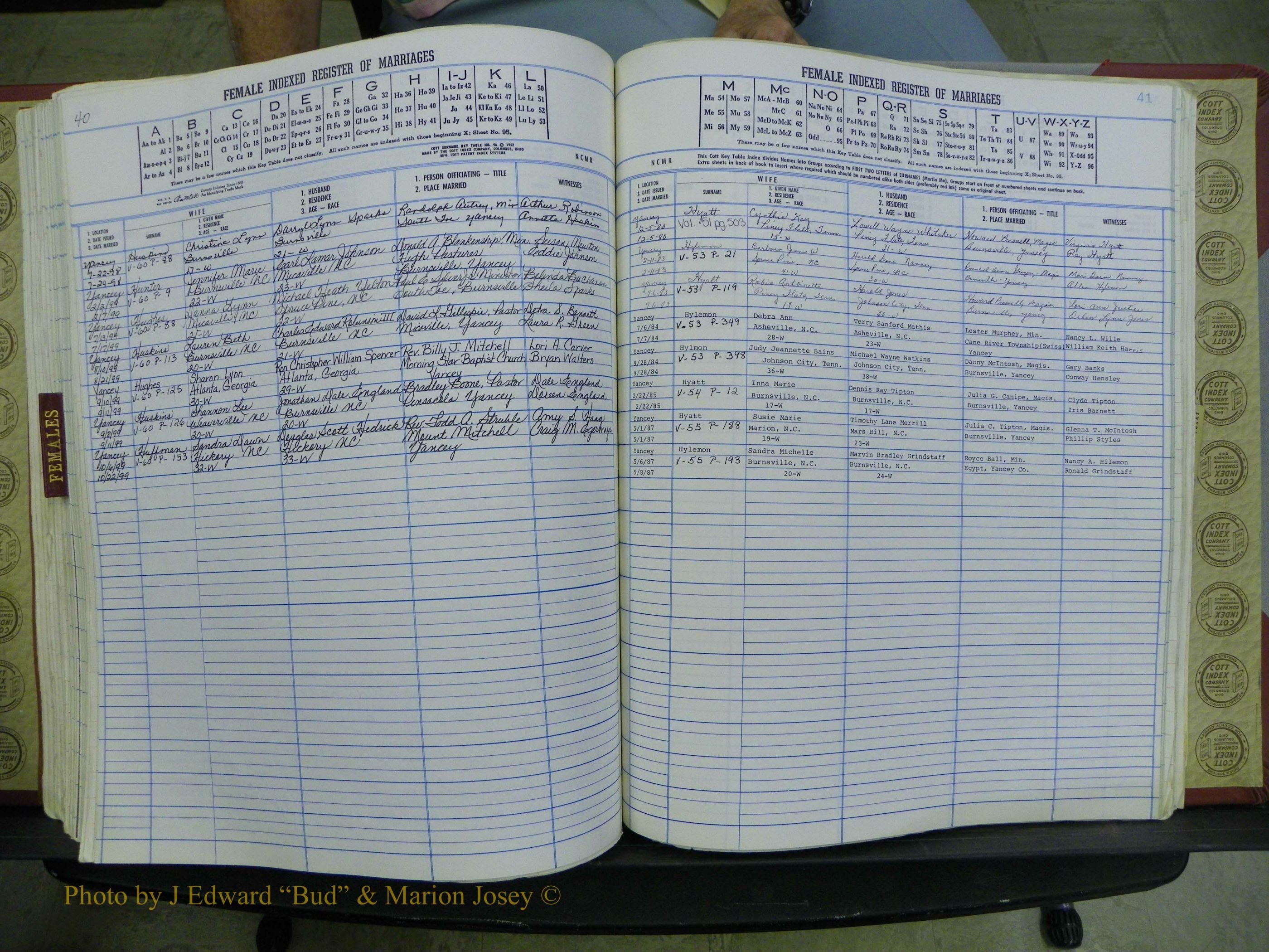 Yancey Co, NC Marriages, 1979-1999, A-Z (224).JPG