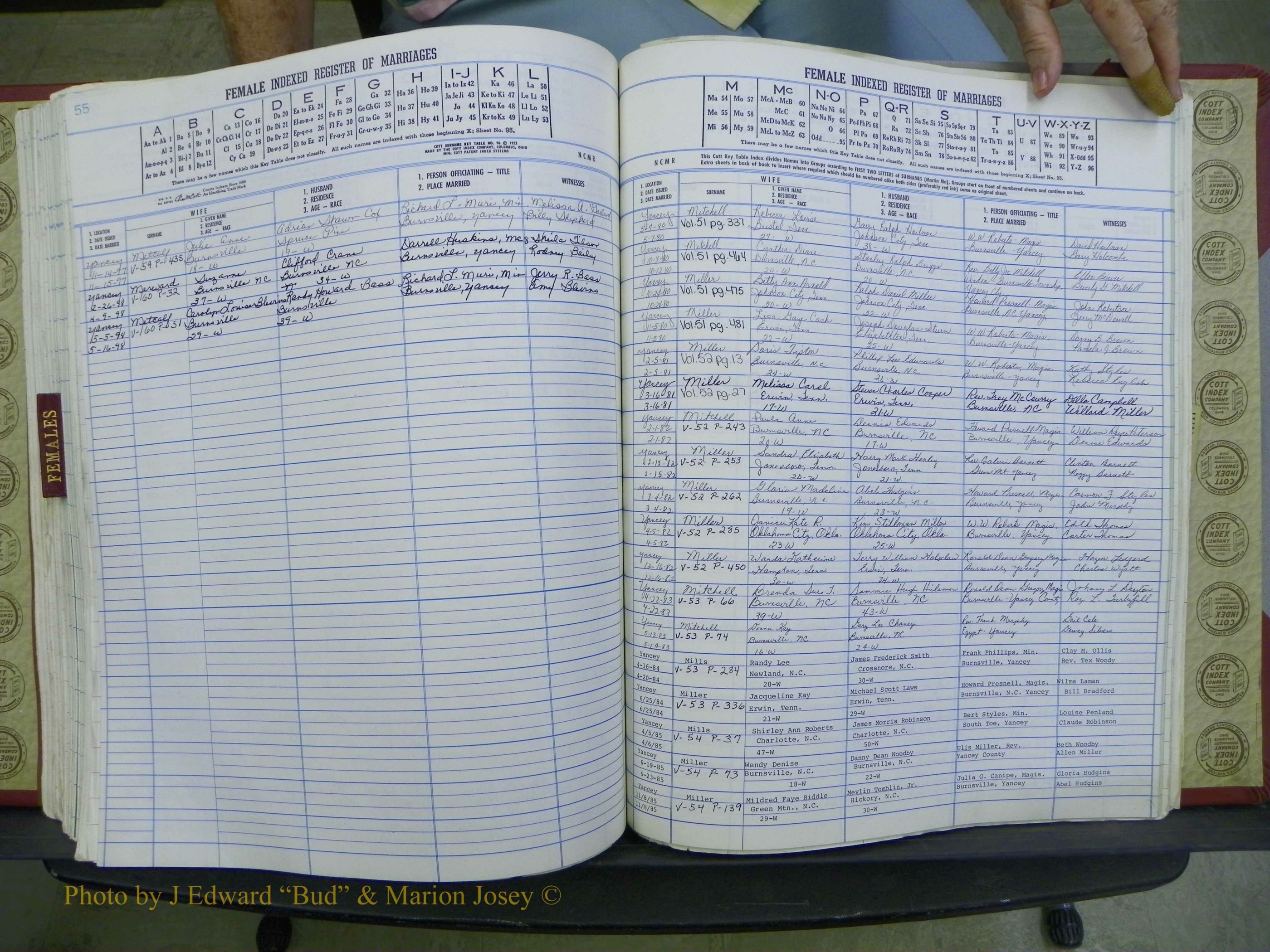 Yancey Co, NC Marriages, 1979-1999, A-Z (244).JPG