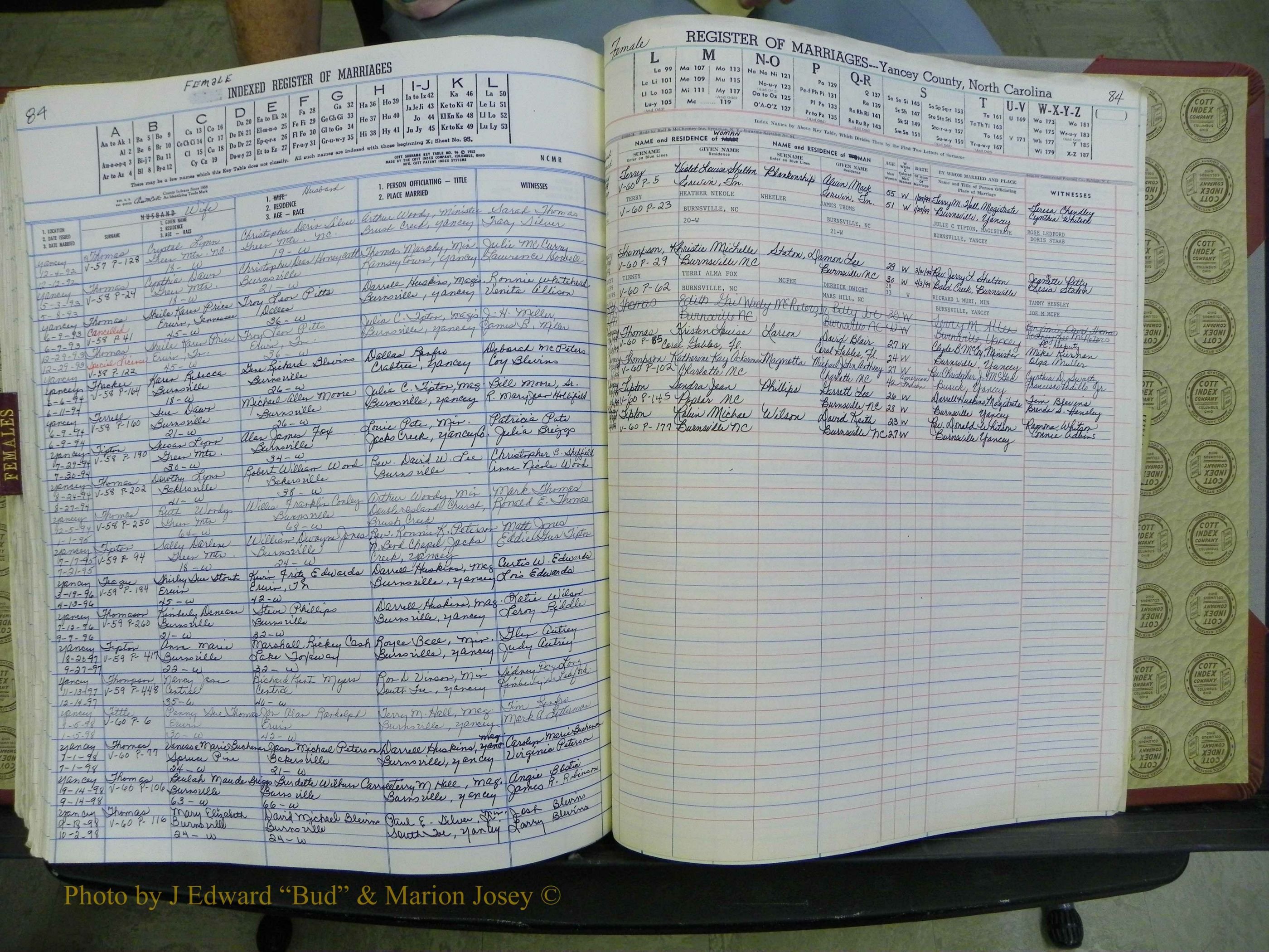 Yancey Co, NC Marriages, 1979-1999, A-Z (289).JPG