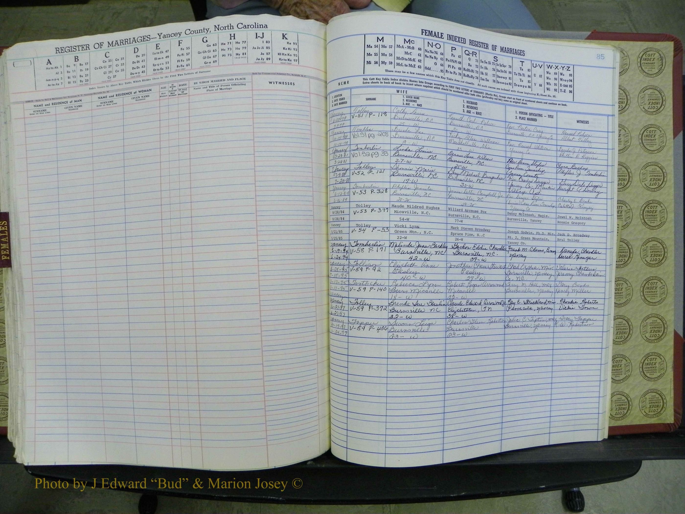 Yancey Co, NC Marriages, 1979-1999, A-Z (291).JPG
